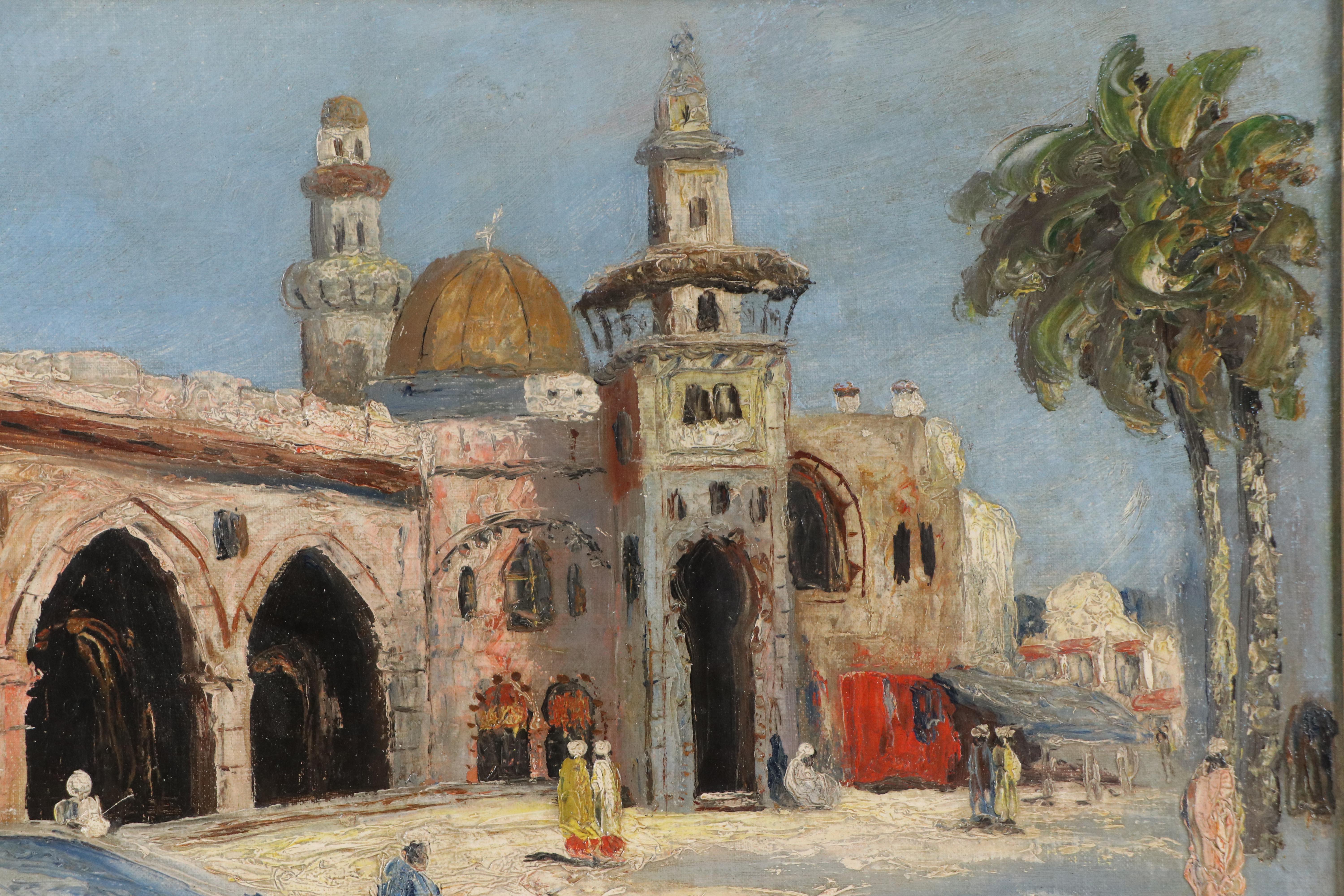 Pedrini Middle Eastern Landscape Oil Painting