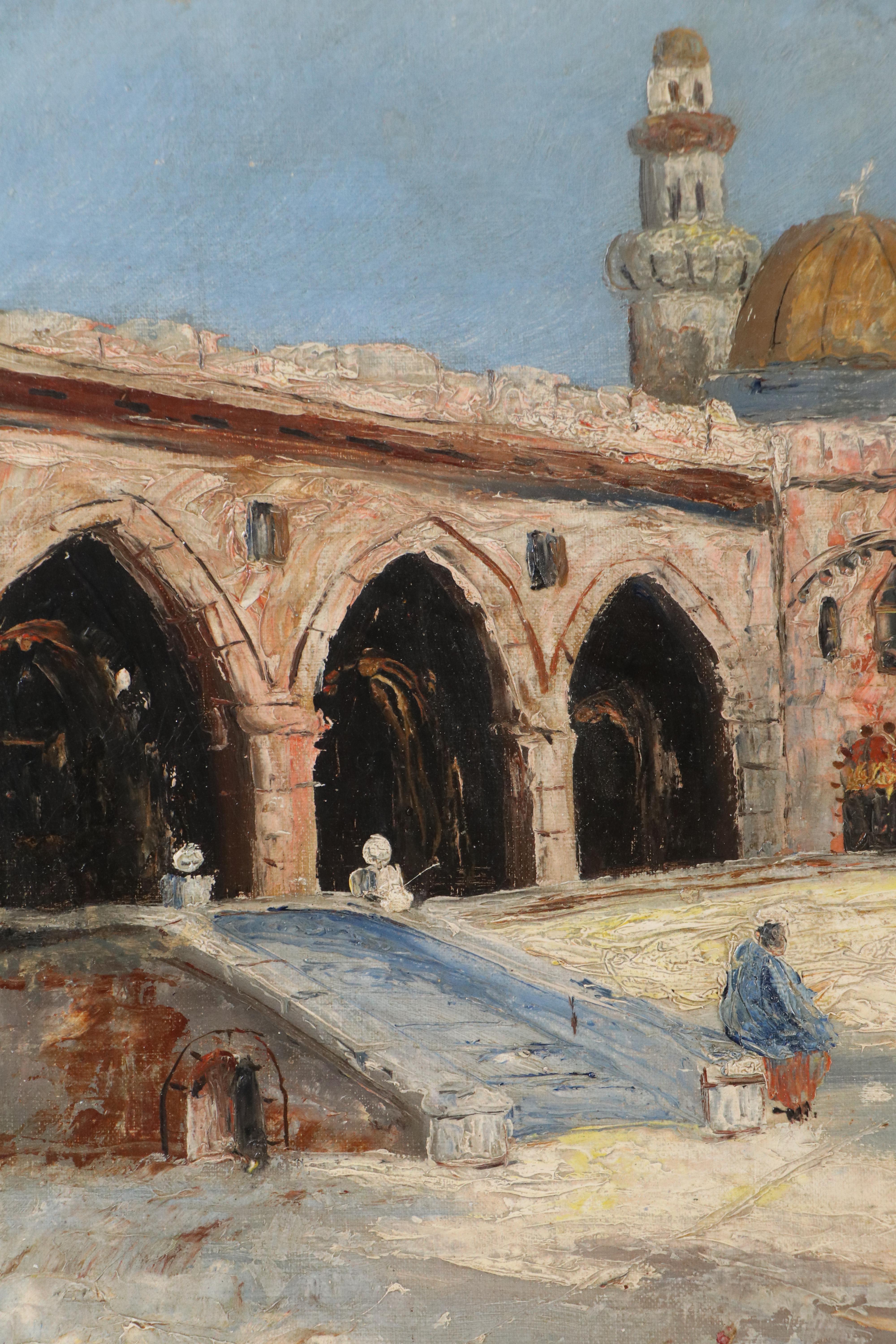 Pedrini Middle Eastern Landscape Oil Painting