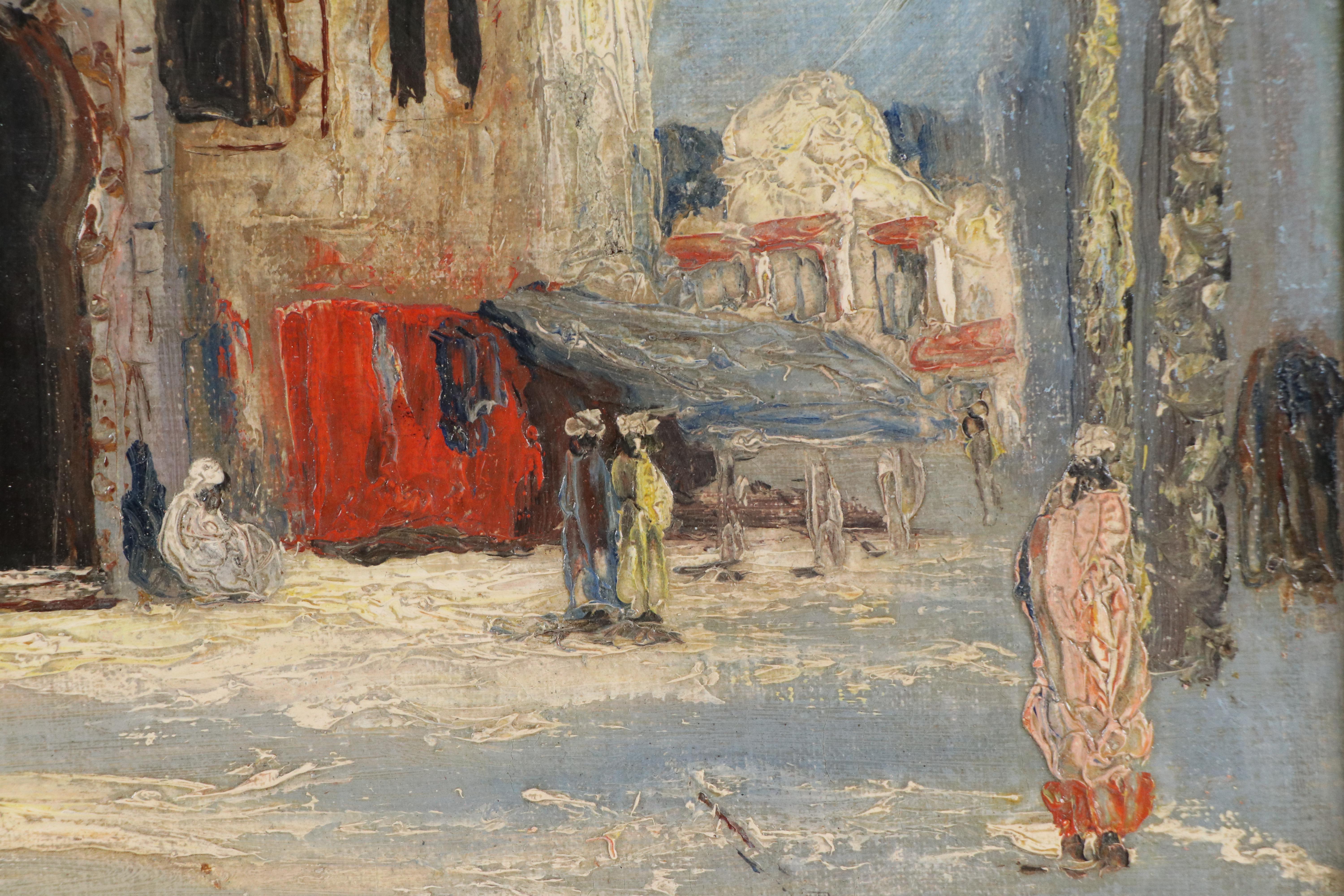 Pedrini Middle Eastern Landscape Oil Painting