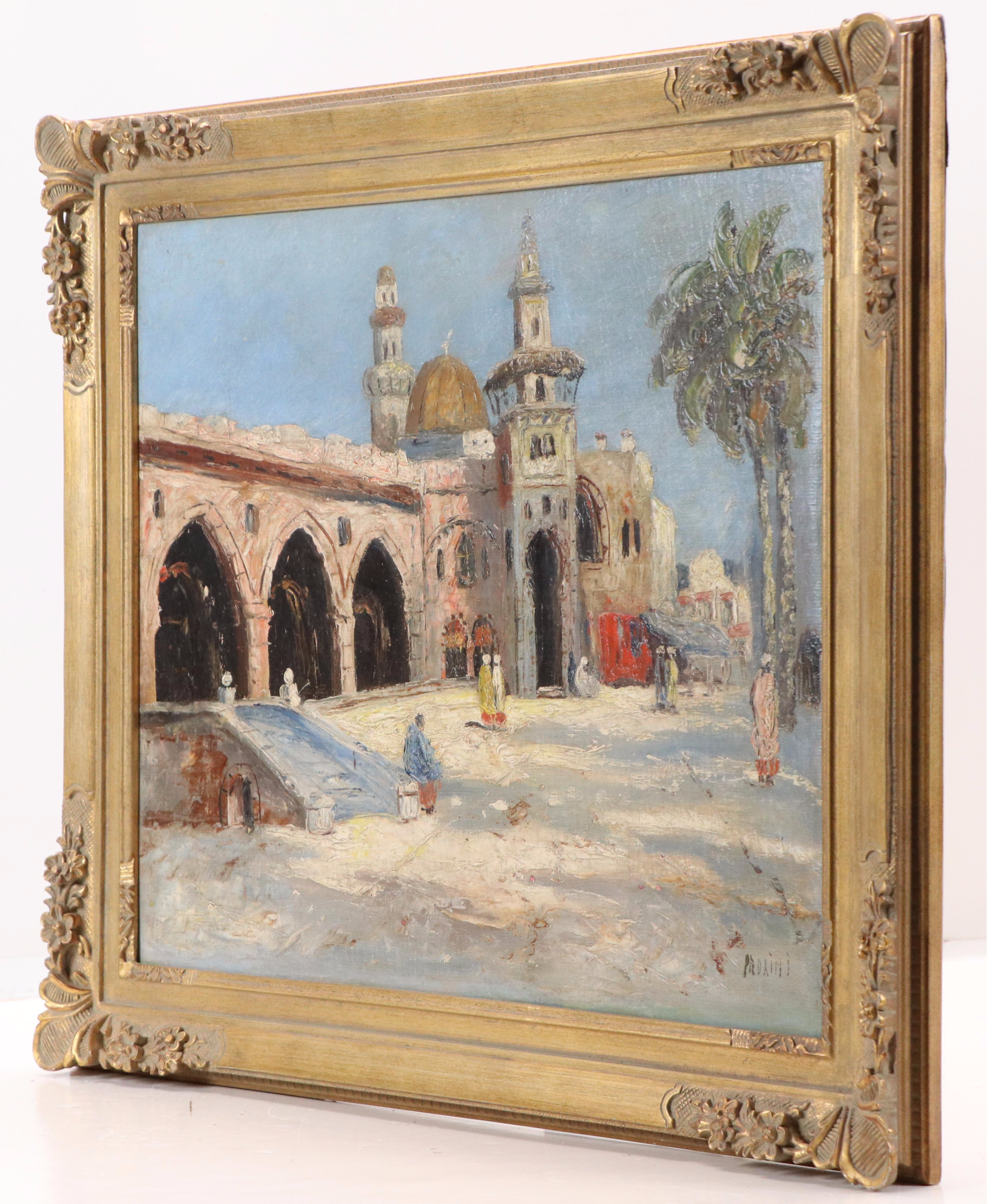 Pedrini Middle Eastern Landscape Oil Painting