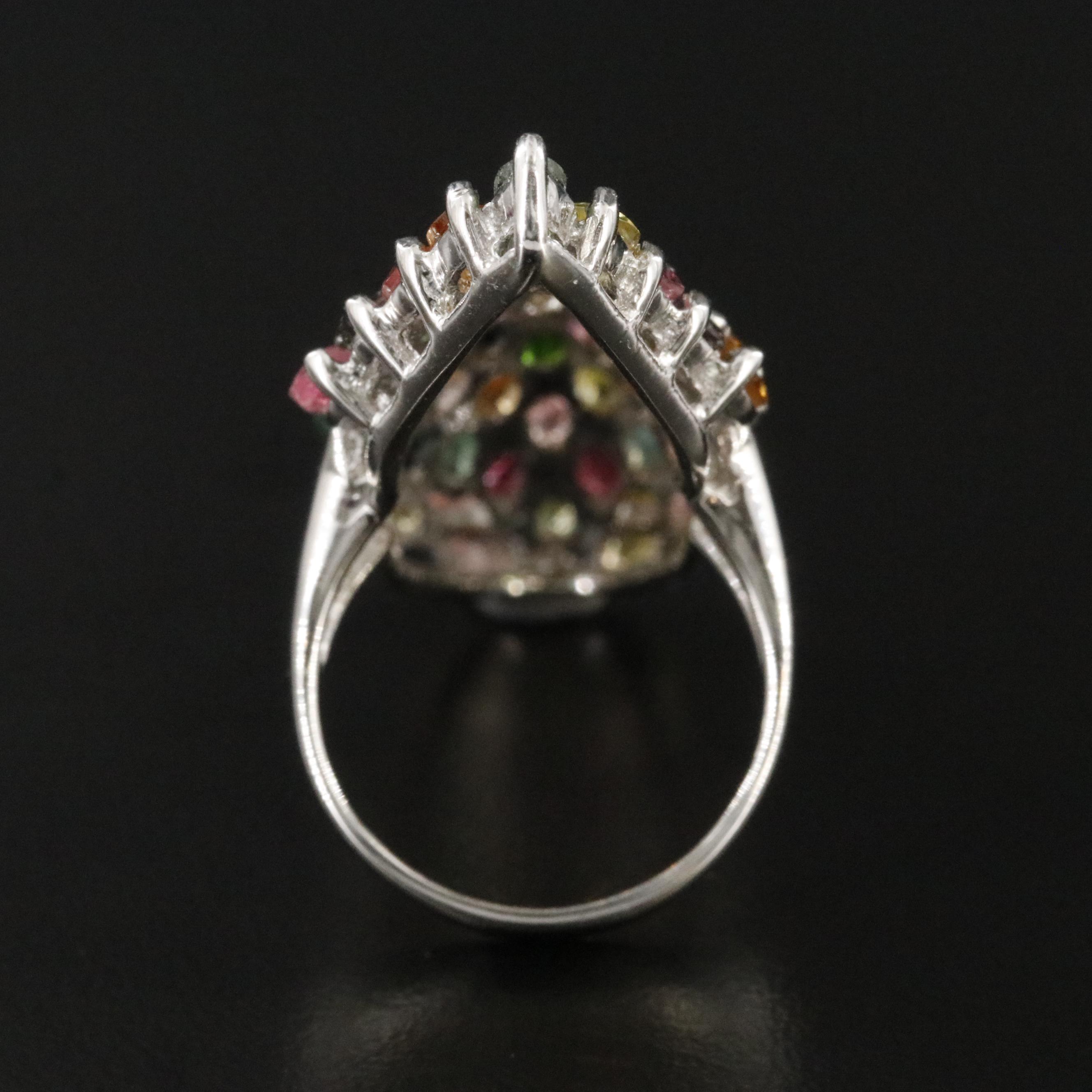 Sterling Tourmaline Pointer Ring
