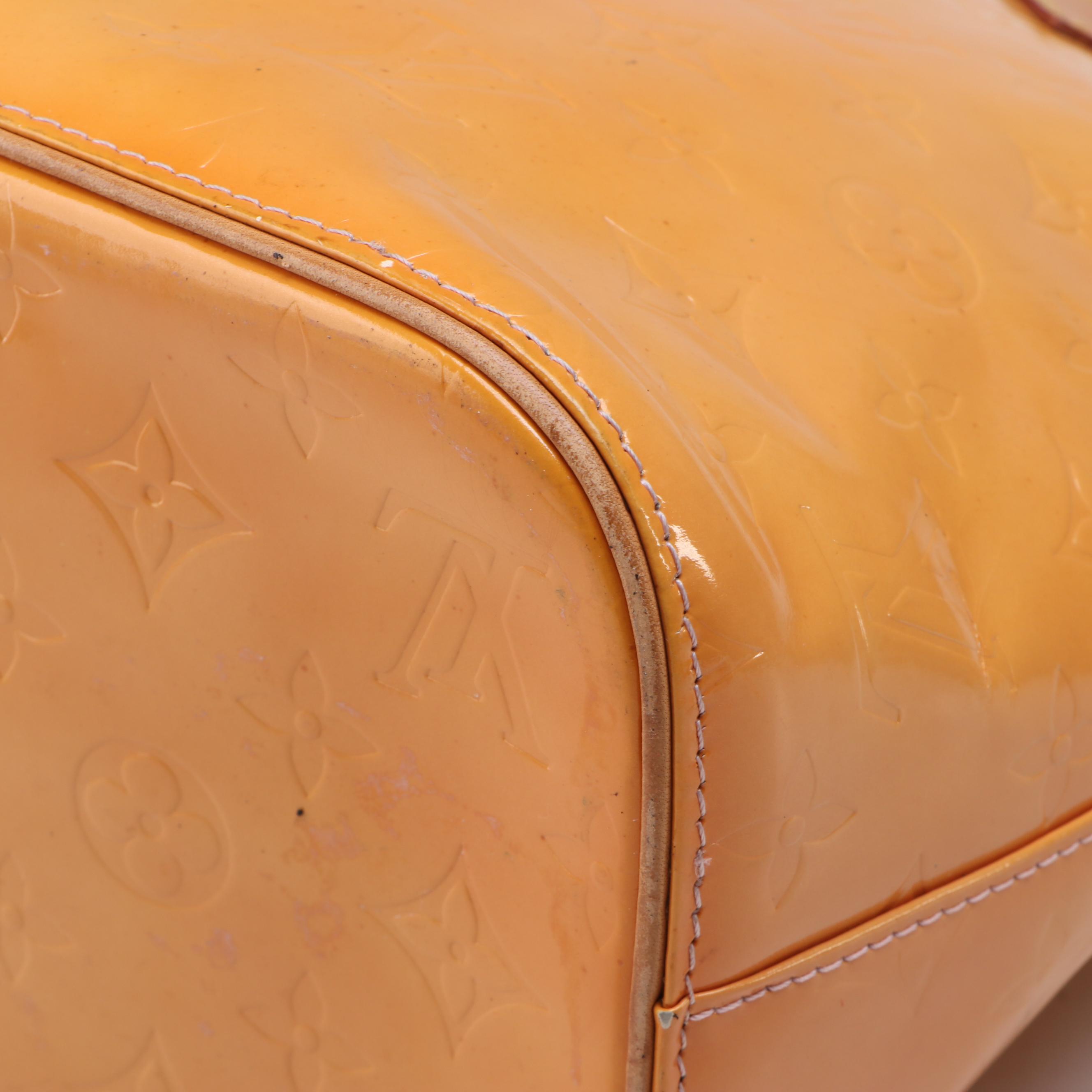 Louis Vuitton Houston Shoulder Bag in Mango/Dark Yellow Monogram Vernis