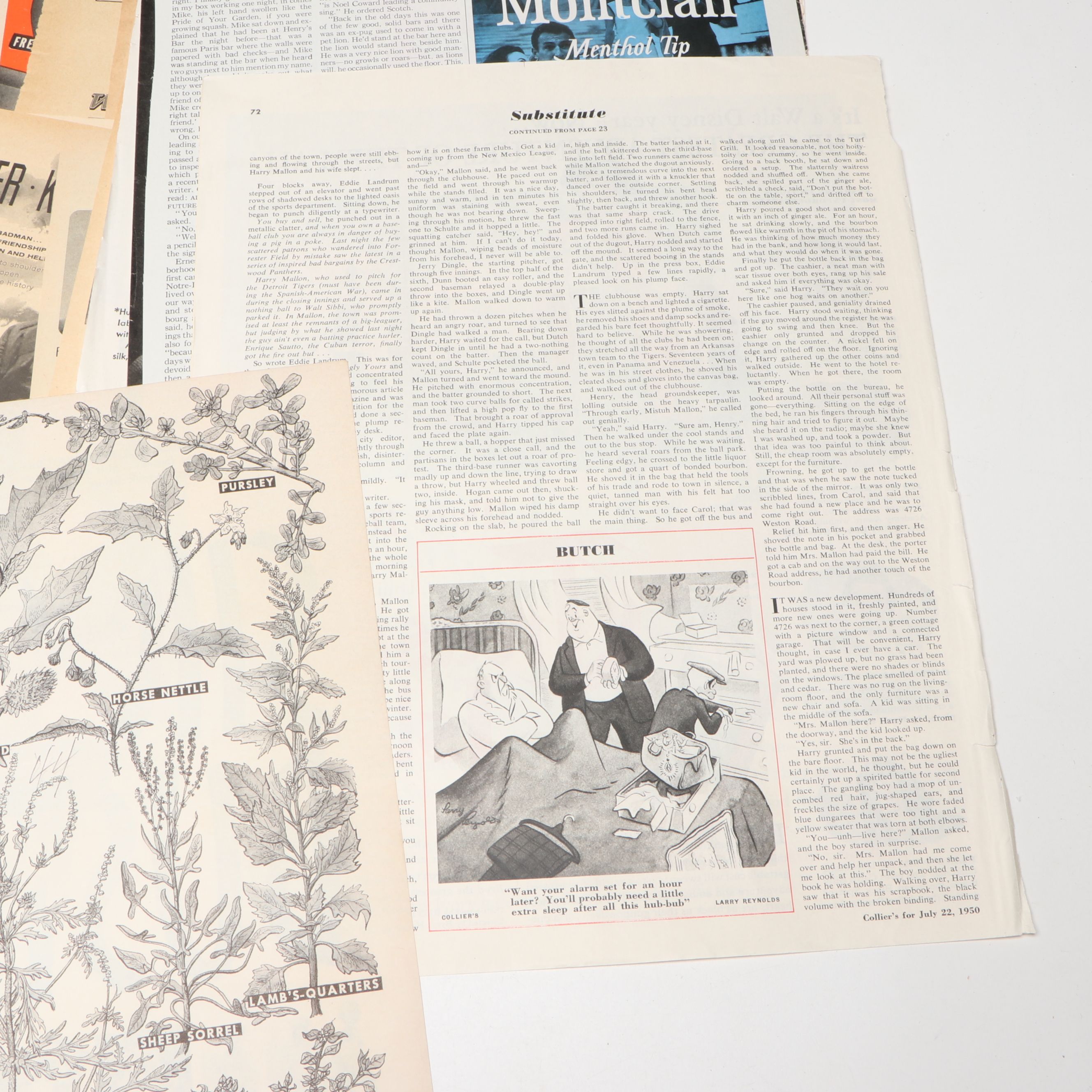 "Scarlet Street" and Other Movie Advertisement Pages, Mid-20th Century