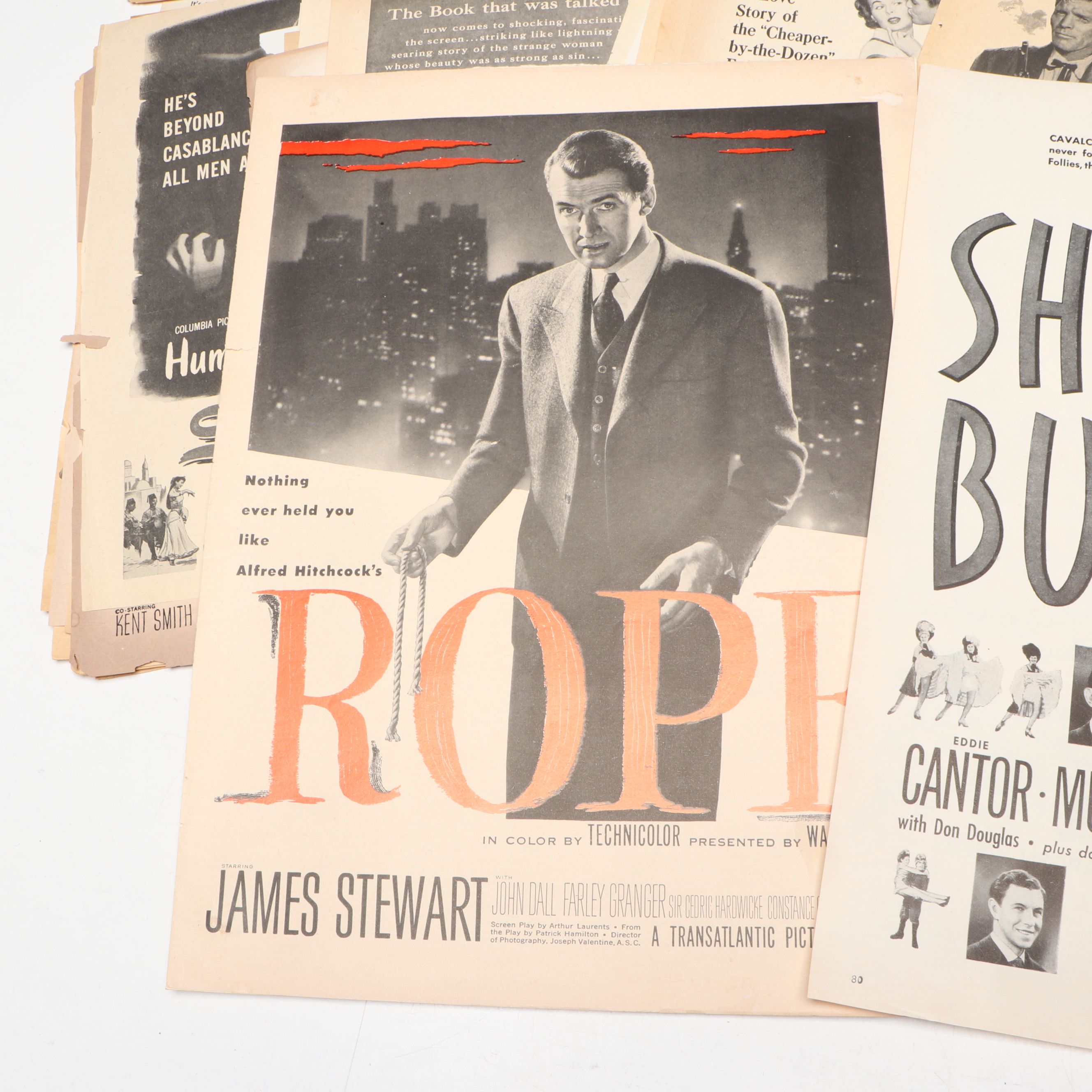 "Scarlet Street" and Other Movie Advertisement Pages, Mid-20th Century