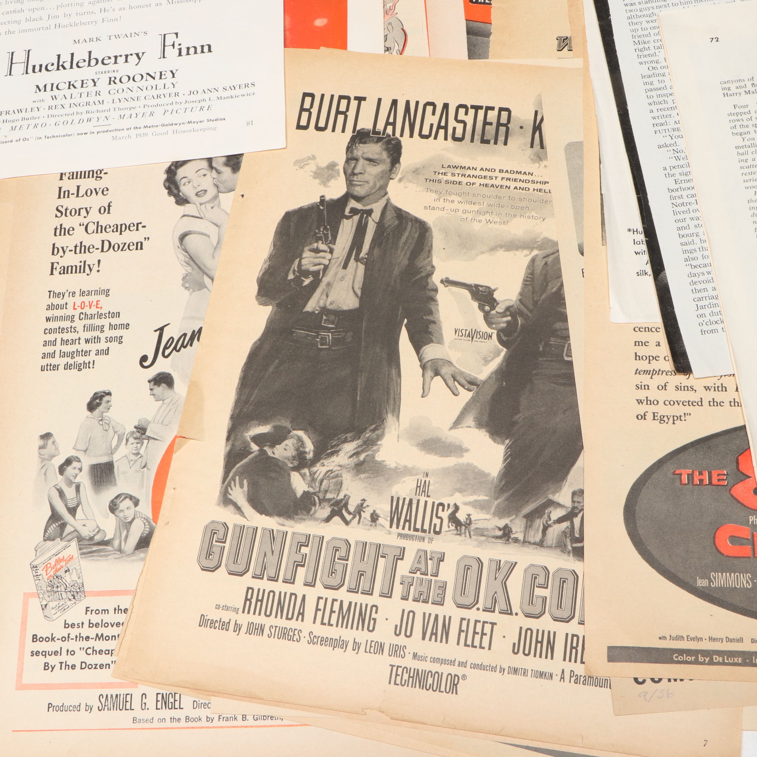 "Scarlet Street" and Other Movie Advertisement Pages, Mid-20th Century