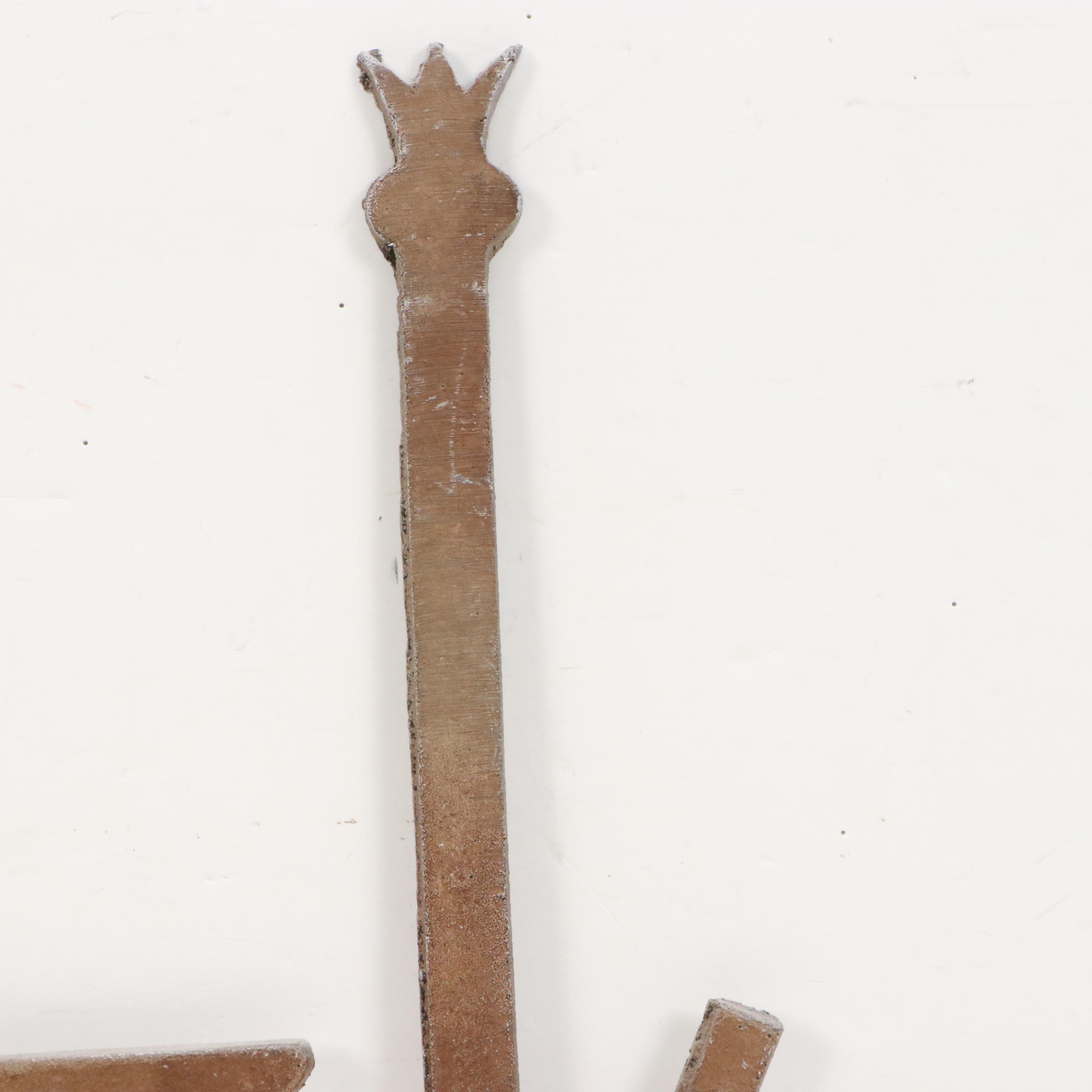 Metal Relief Sculpture of Steamboat Silhouette, Late 20th Century