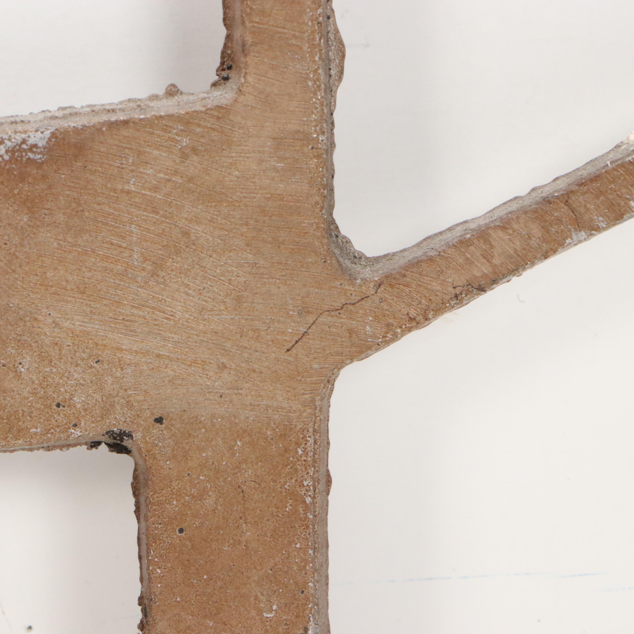 Metal Relief Sculpture of Steamboat Silhouette, Late 20th Century