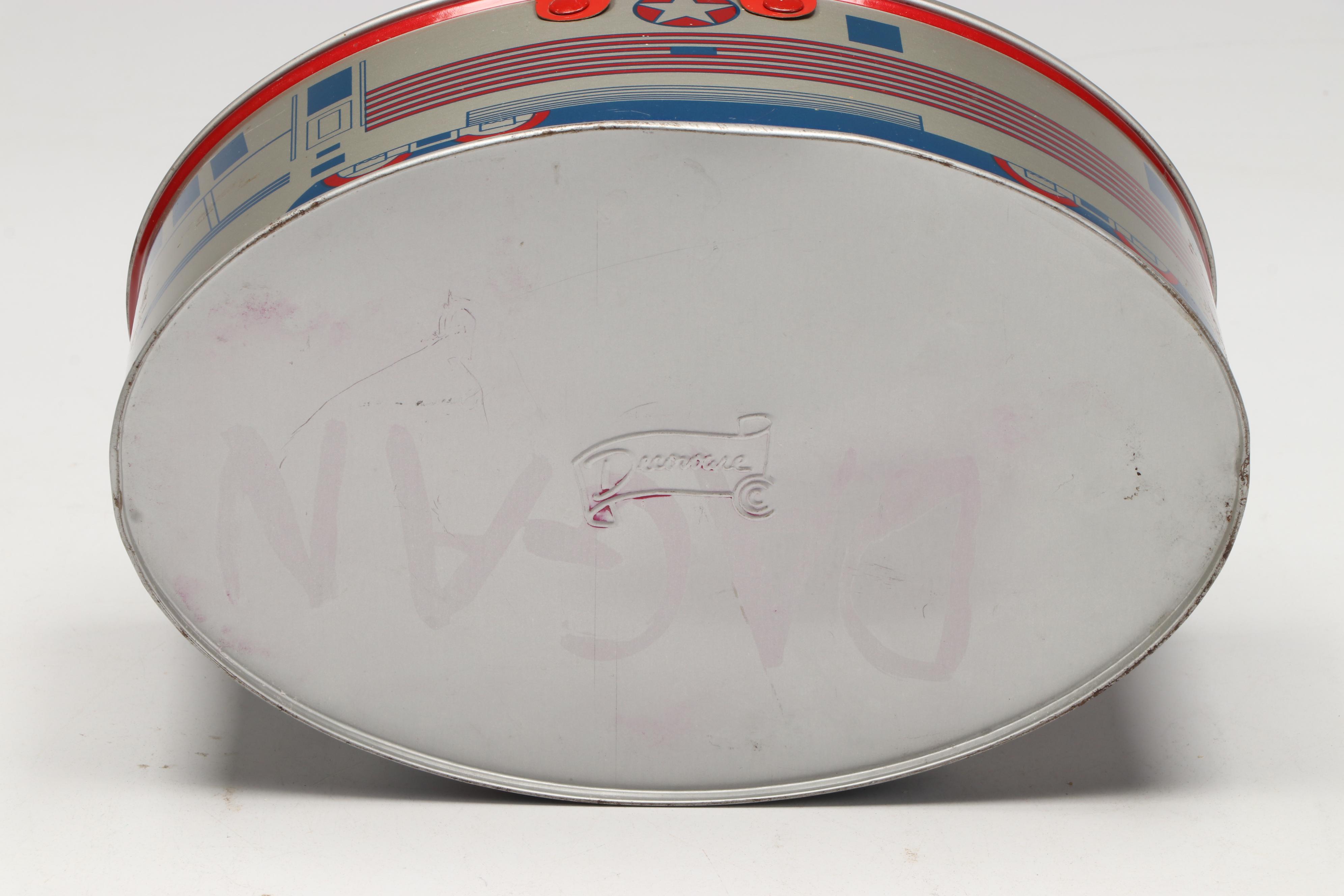 Vintage Tin Litho Secret Agent and Train Pattern Lunchboxes