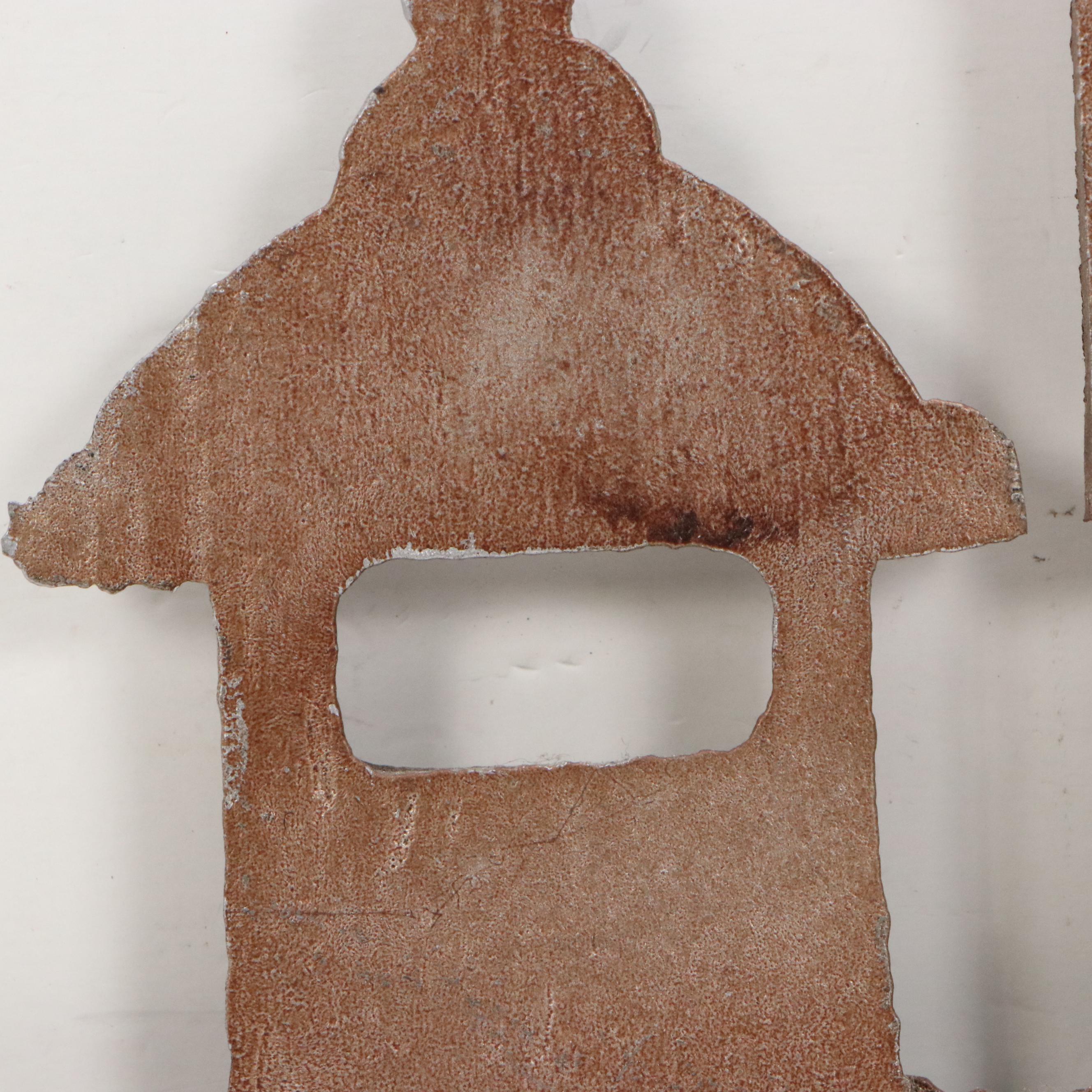 Metal Relief Sculpture of Steamboat Silhouette, Late 20th Century