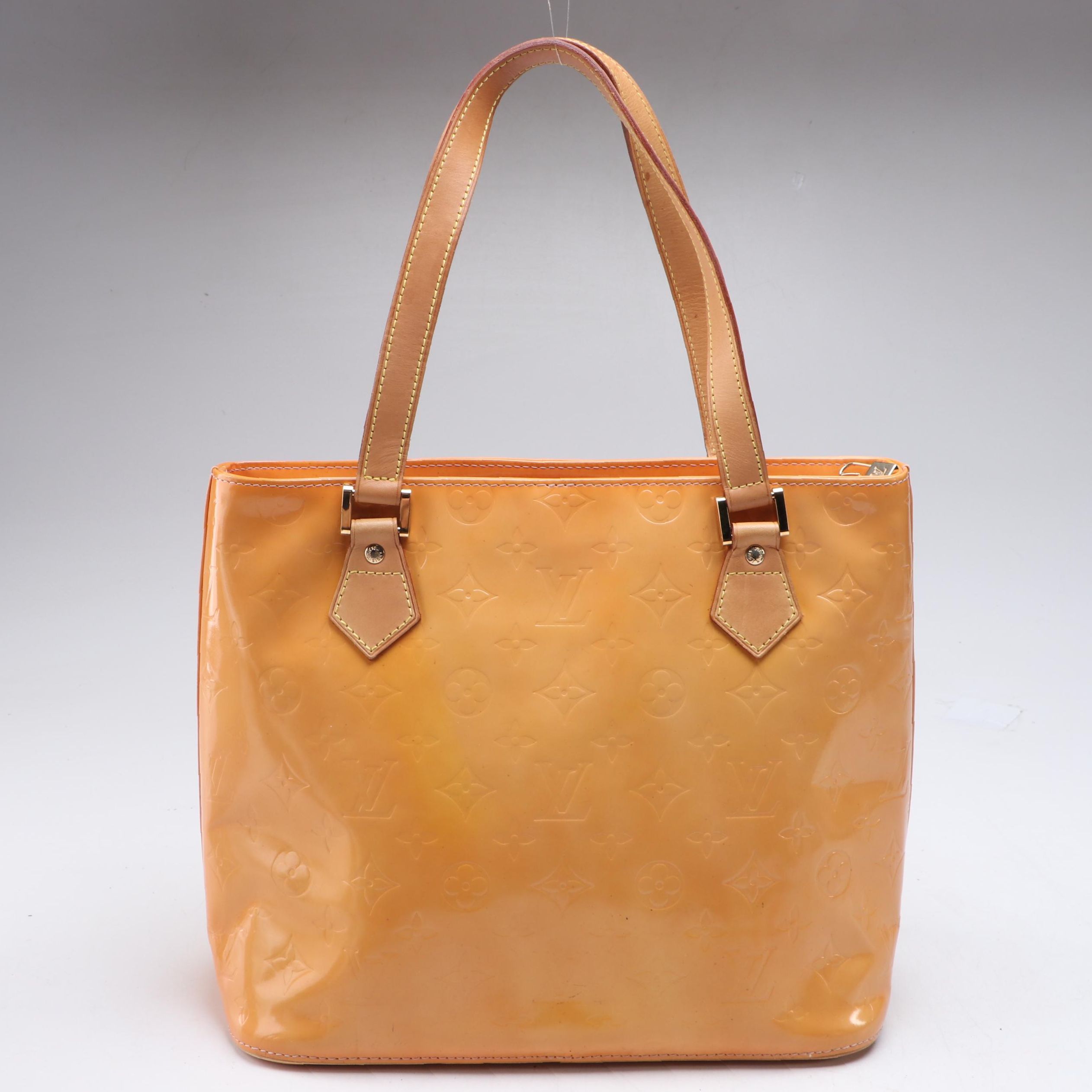 Louis Vuitton Houston Shoulder Bag in Mango/Dark Yellow Monogram Vernis