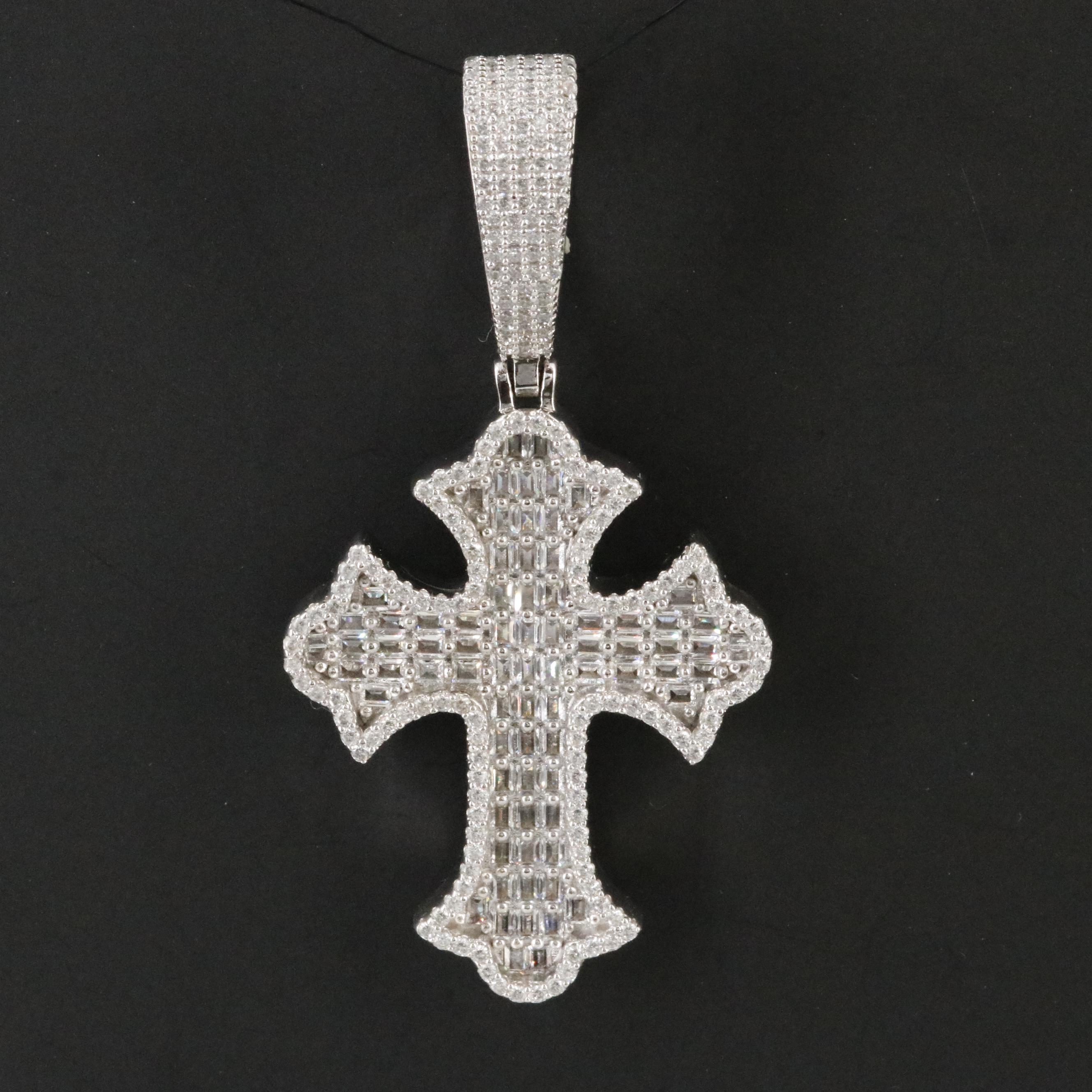 Sterling CZ Cross Pendant