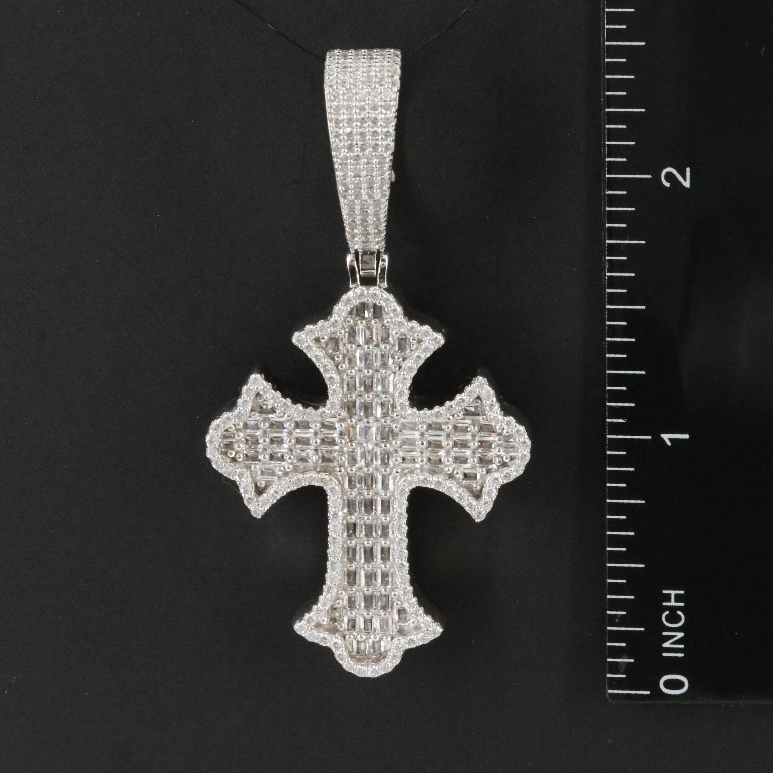 Sterling CZ Cross Pendant