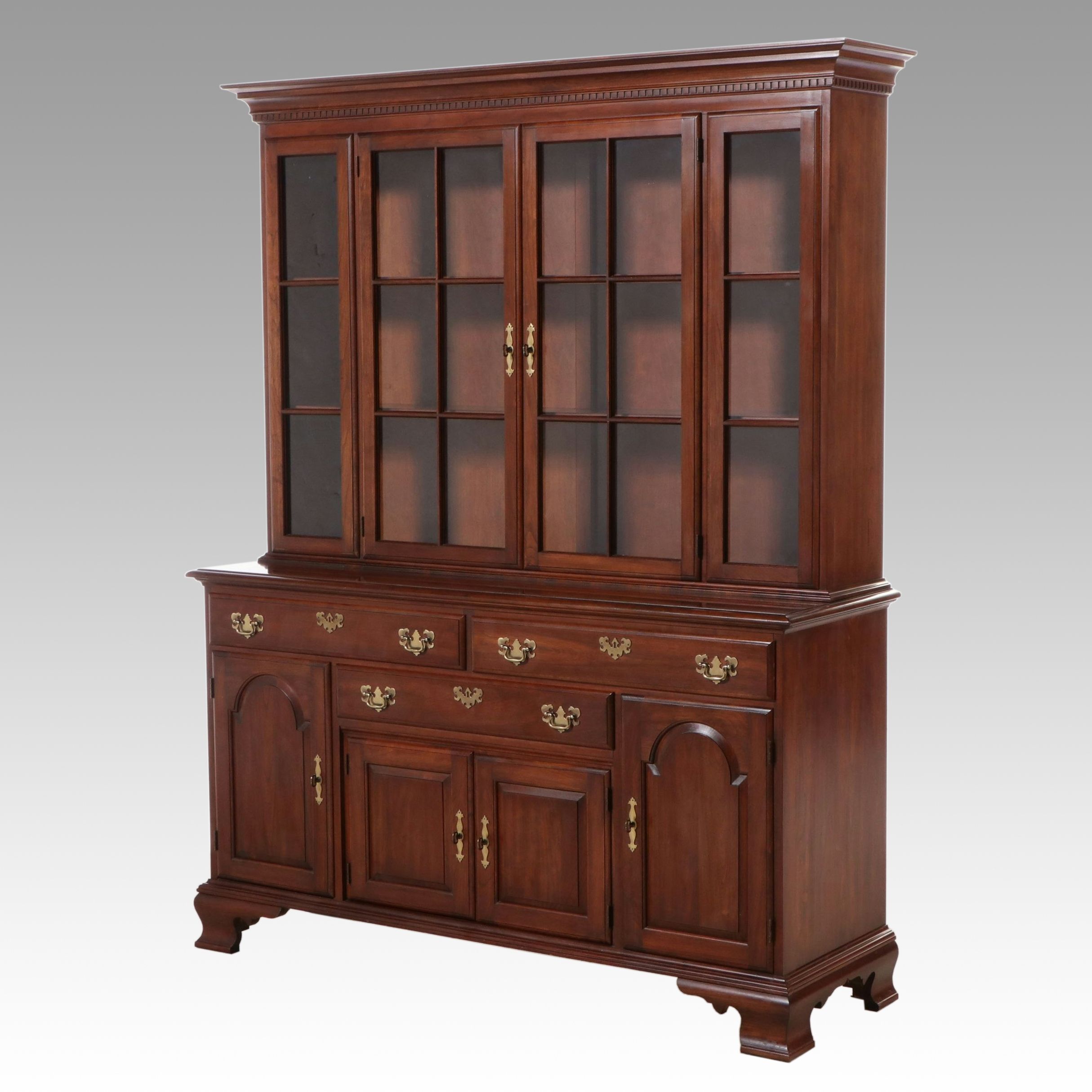 Pennsylvania House Colonial Style Cherry Two-Piece Hutch