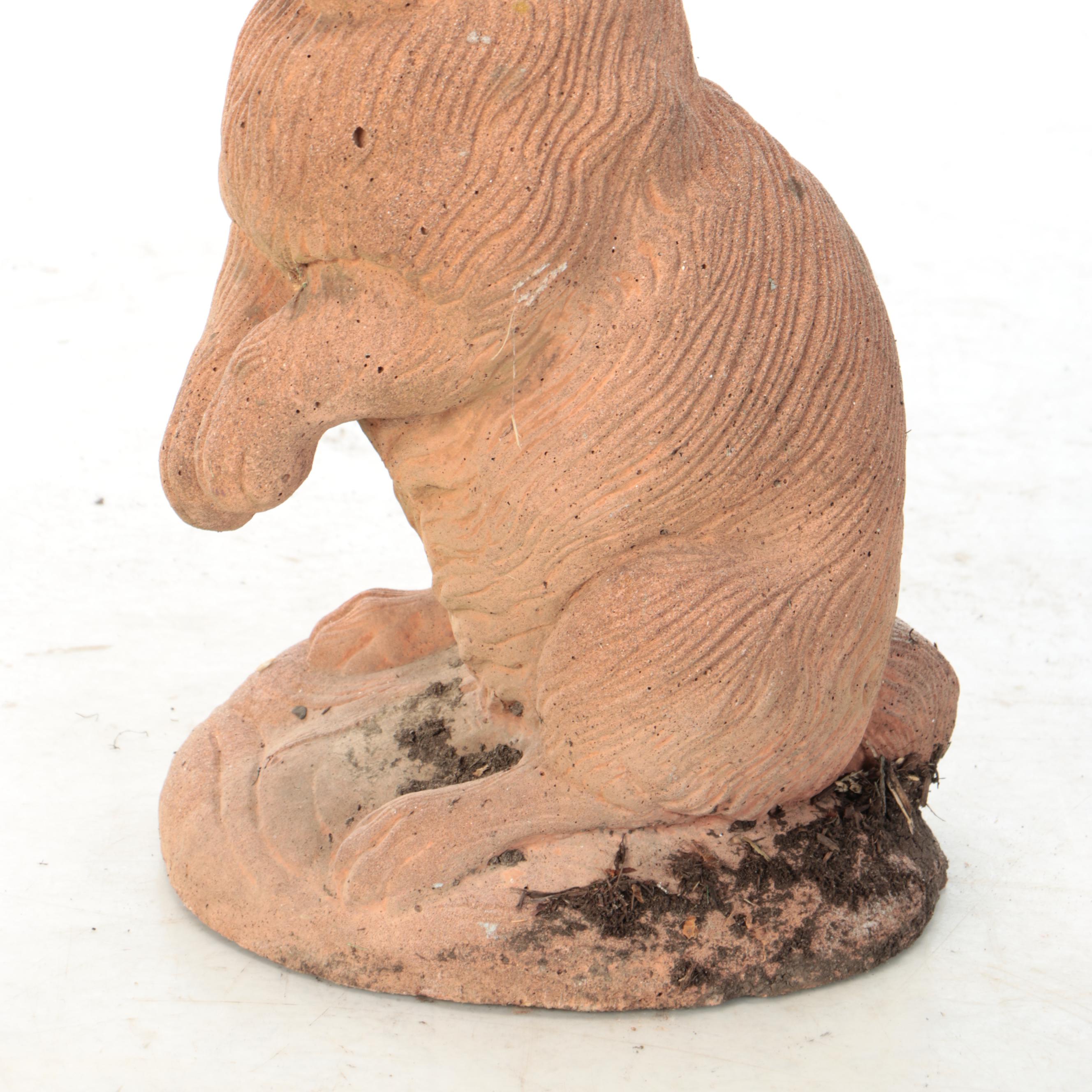 Terracotta Rabbit Garden Statue