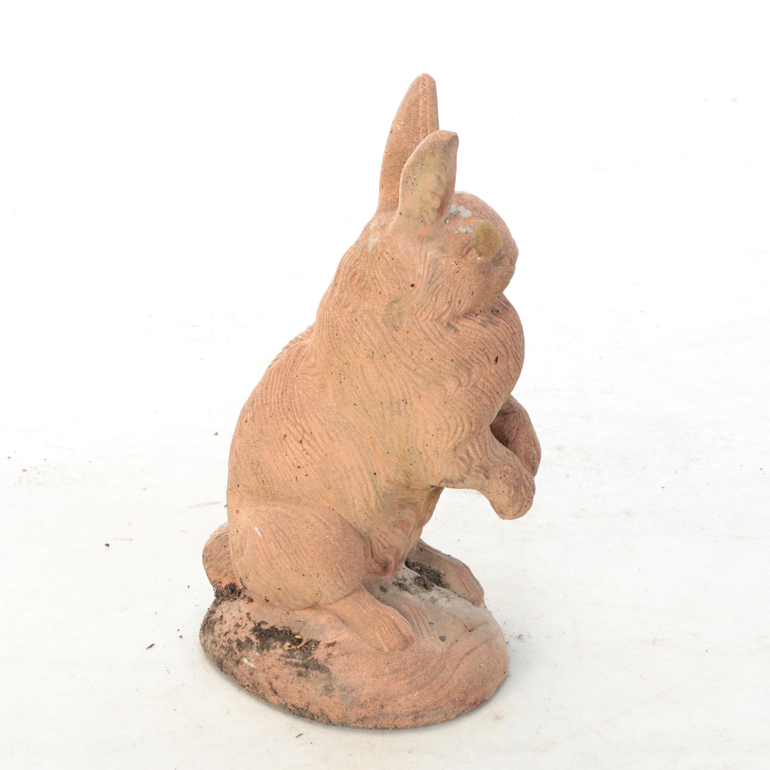 Terracotta Rabbit Garden Statue