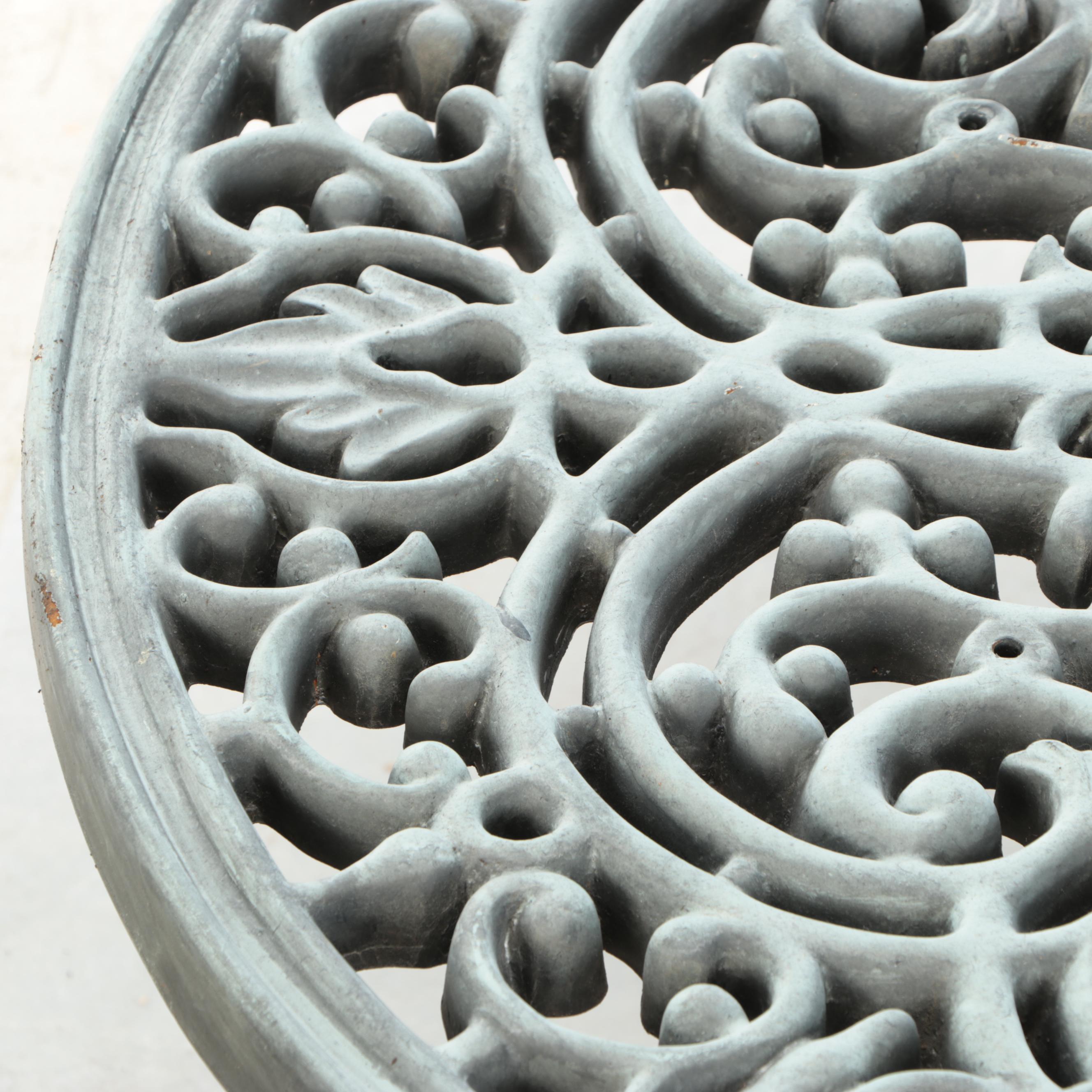 Terracotta Garden Pedestal with Wall Medallion