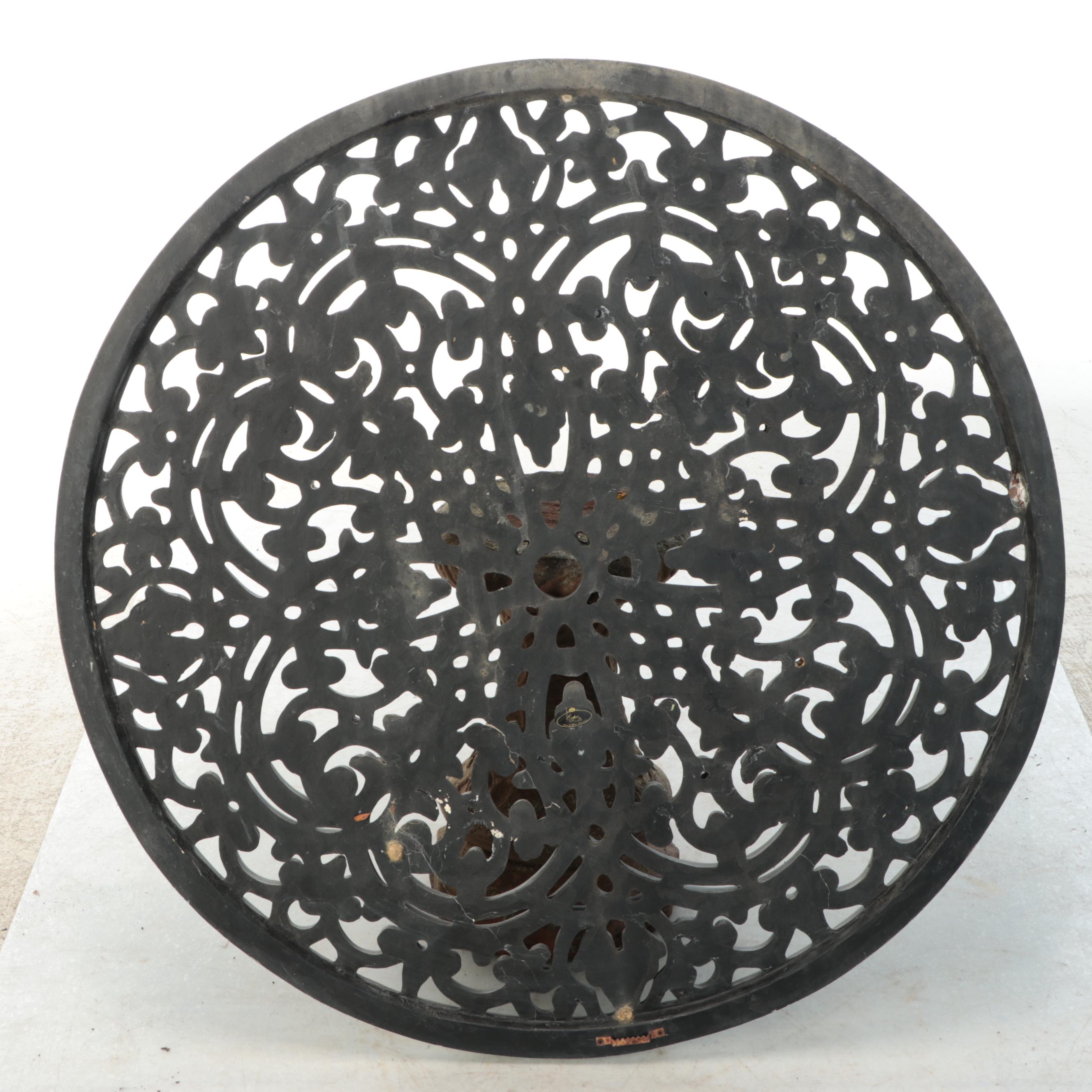 Terracotta Garden Pedestal with Wall Medallion