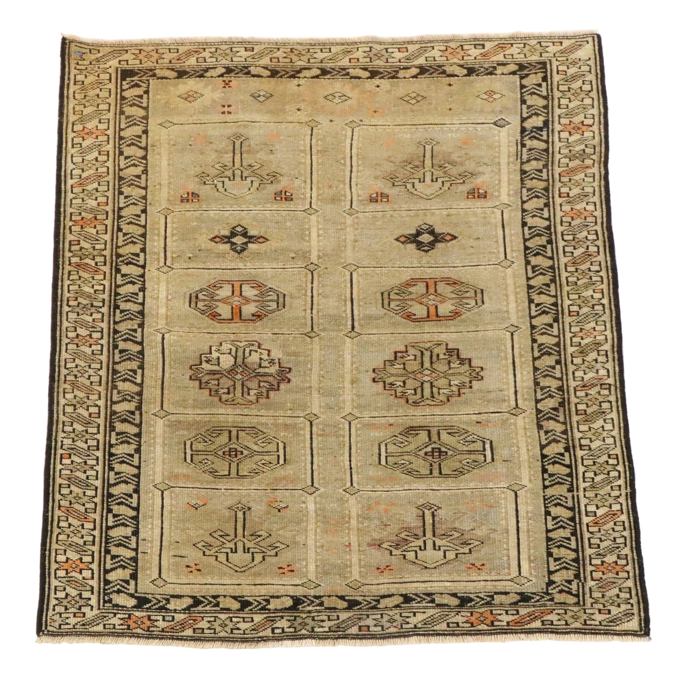 3'3 x 4'8 Hand-Knotted Caucasian Kazak Accent Rug