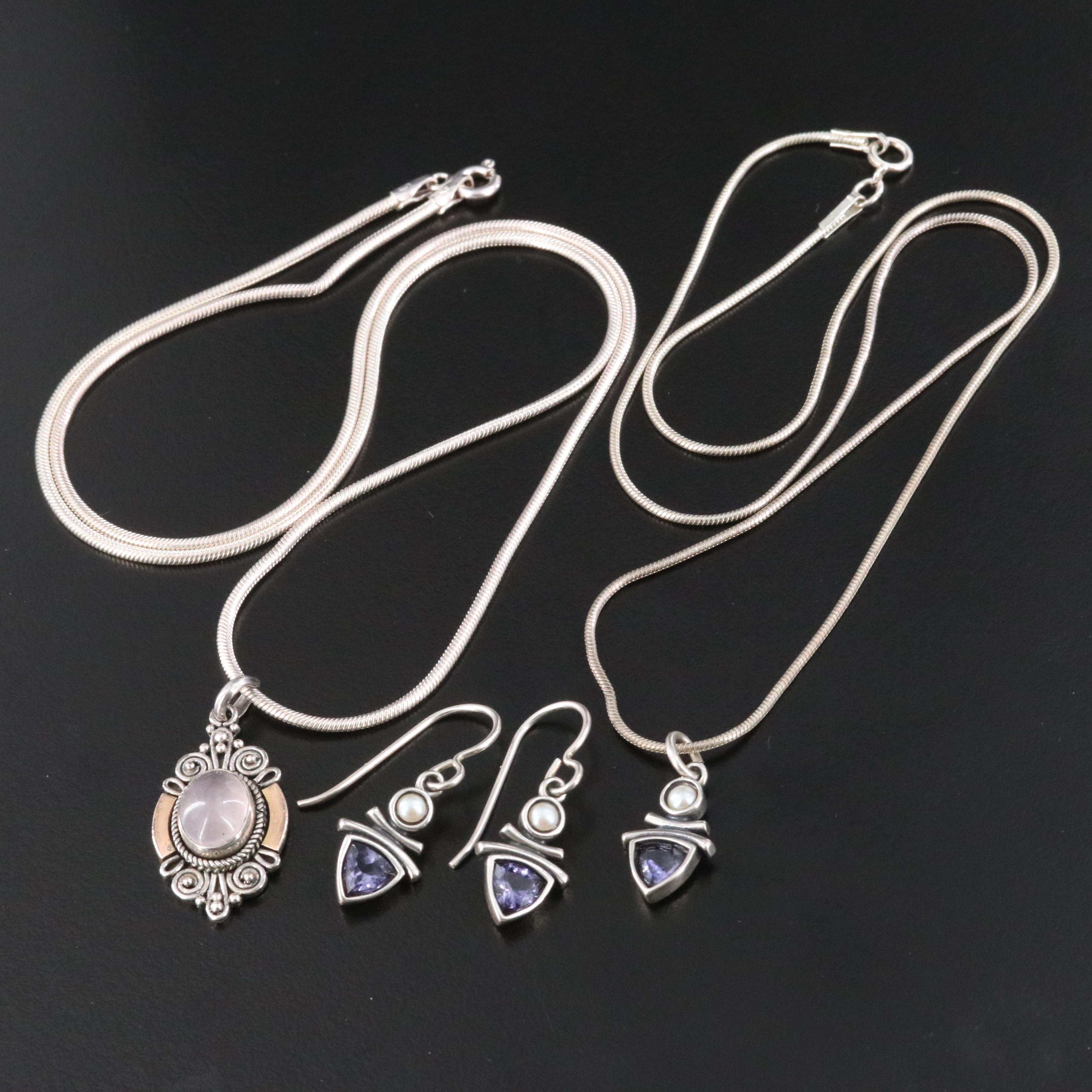 Sterling Artisan Style Necklaces and Earrings