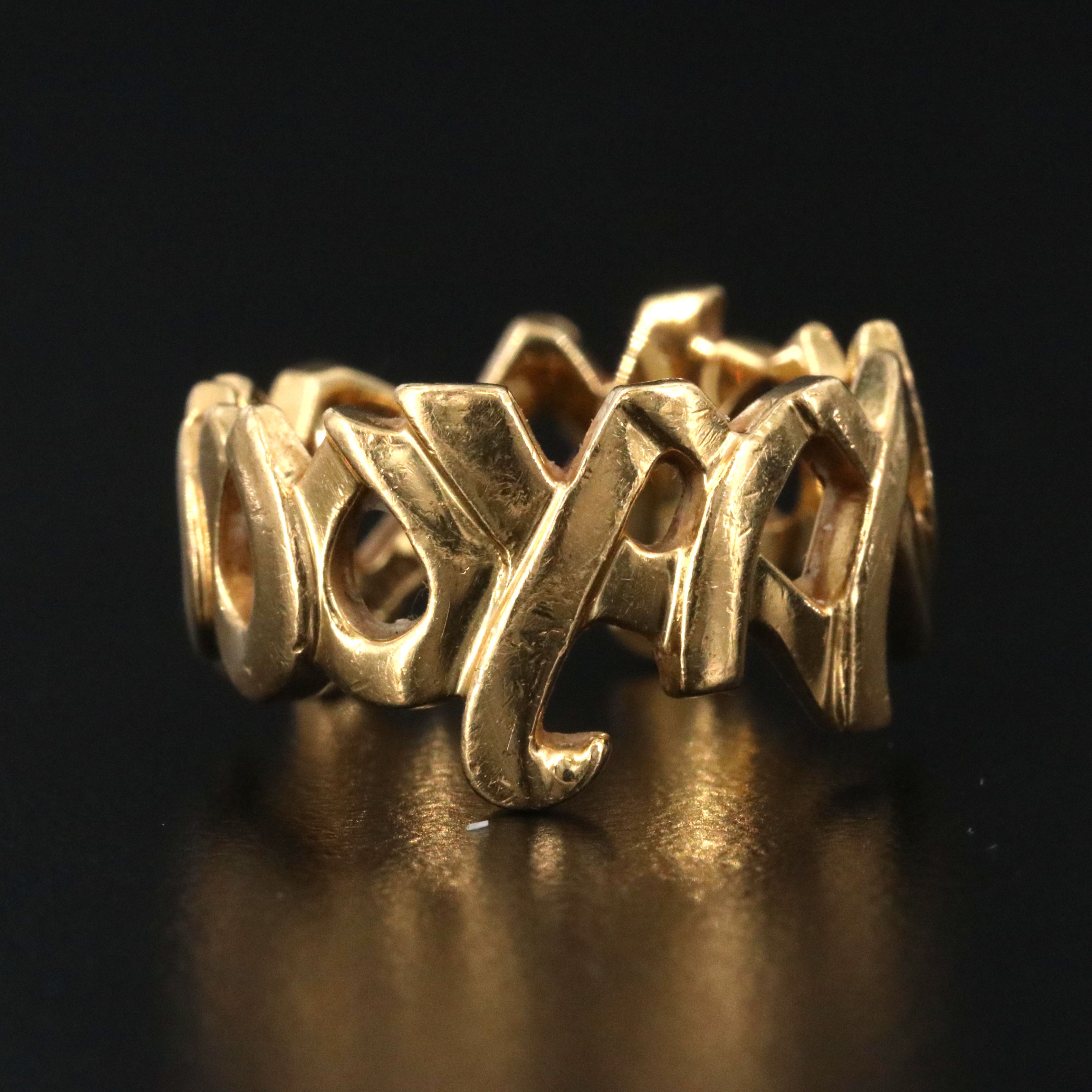 Paloma Picasso for Tiffany & Co. Graffiti 18K Love and Kisses Ring