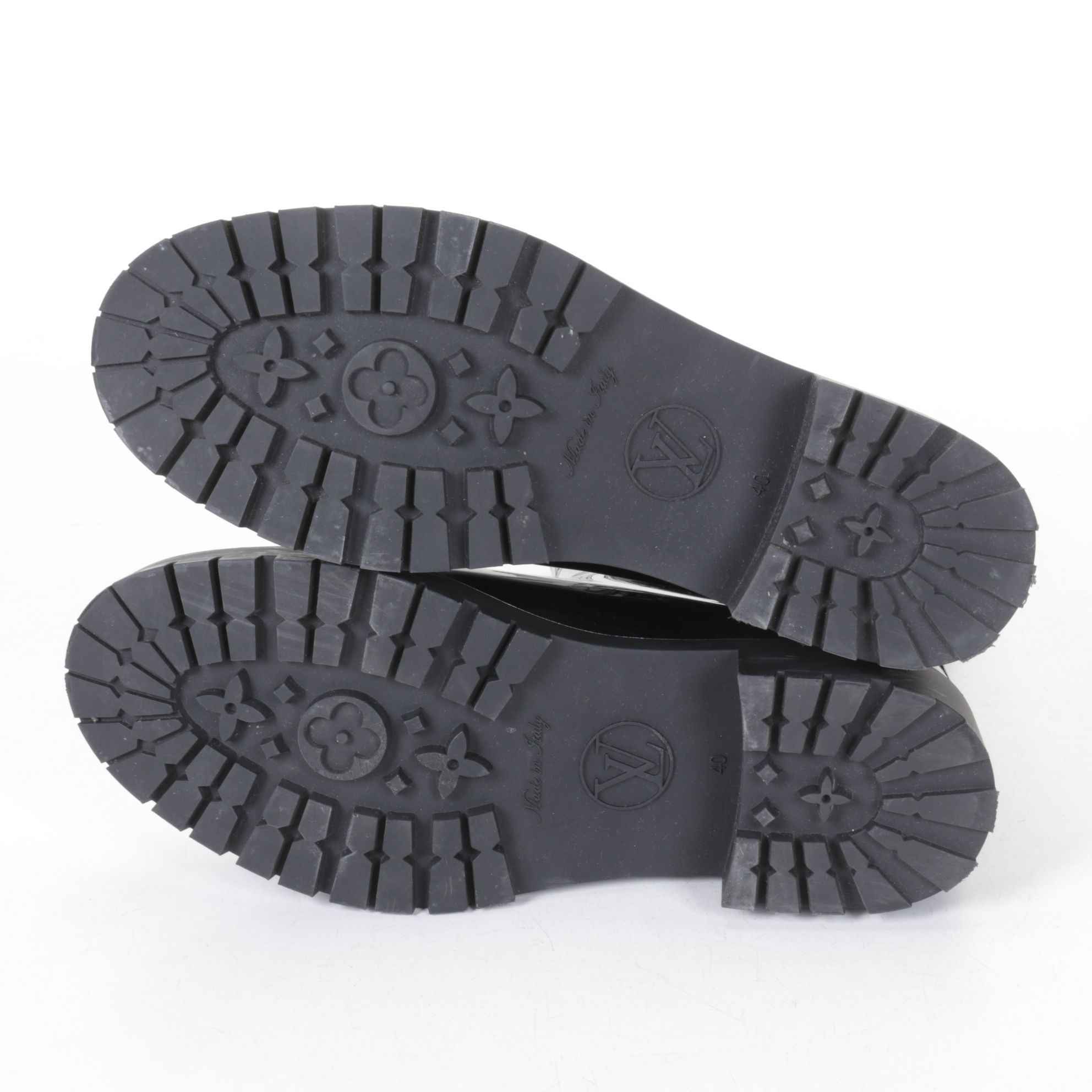 Louis Vuitton Black Monogram Rubber Rain Boots in Box, EU Size 40