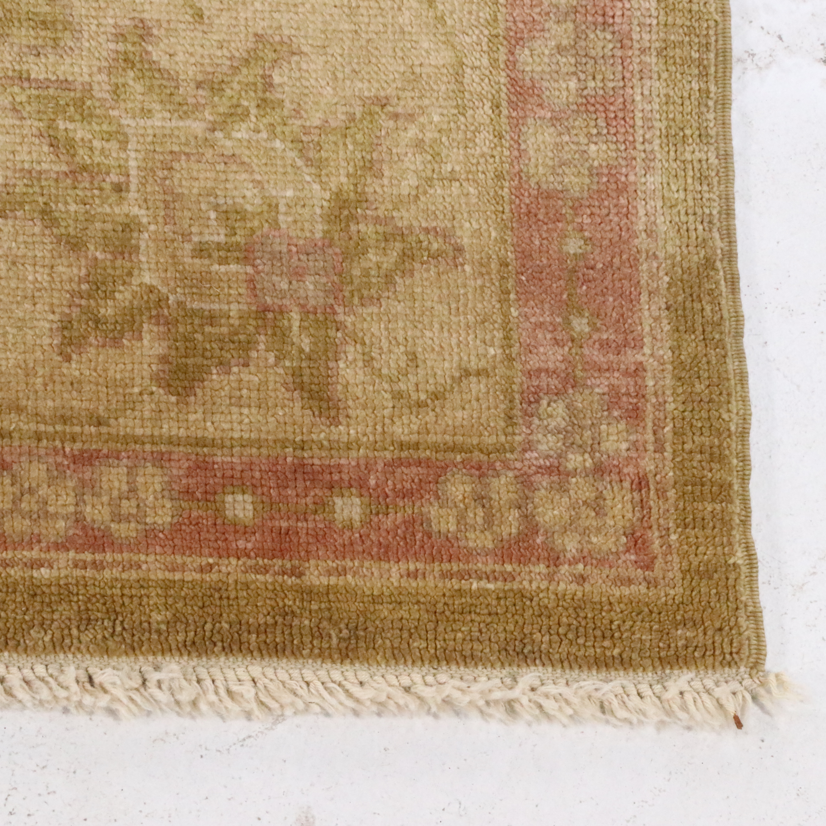 9'1 x 12'2 Hand-Knotted Turkish Oushak Room-Sized Rug