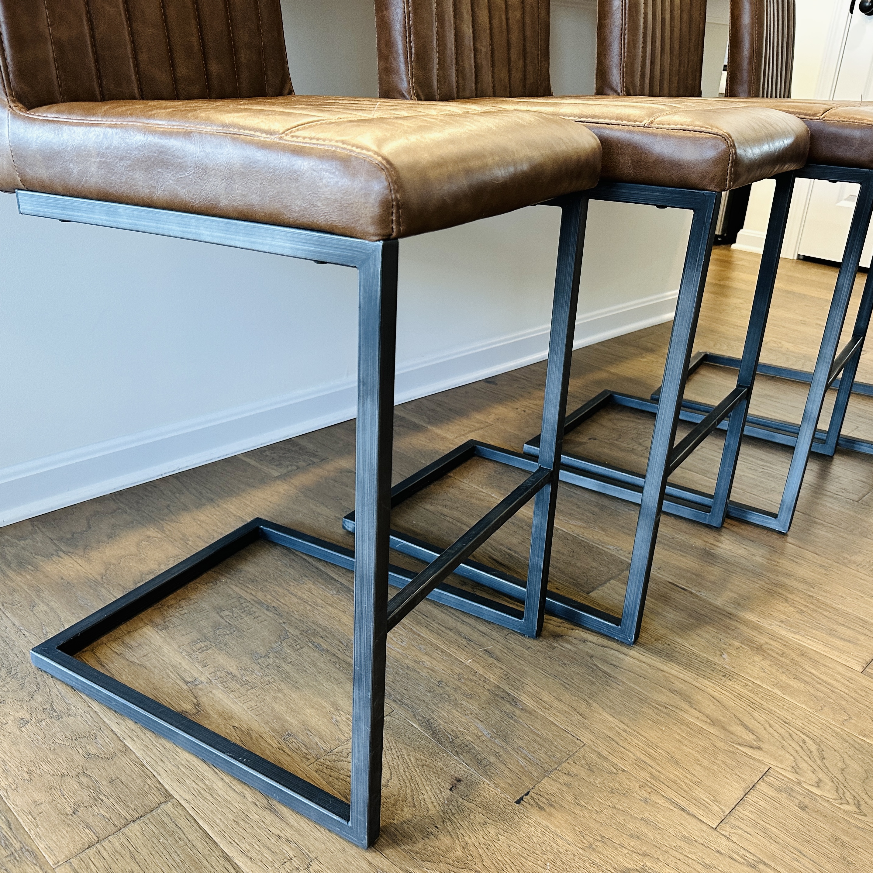 Set of Four New Pacific Direct "Ronan" Cantilevered Counter Stools