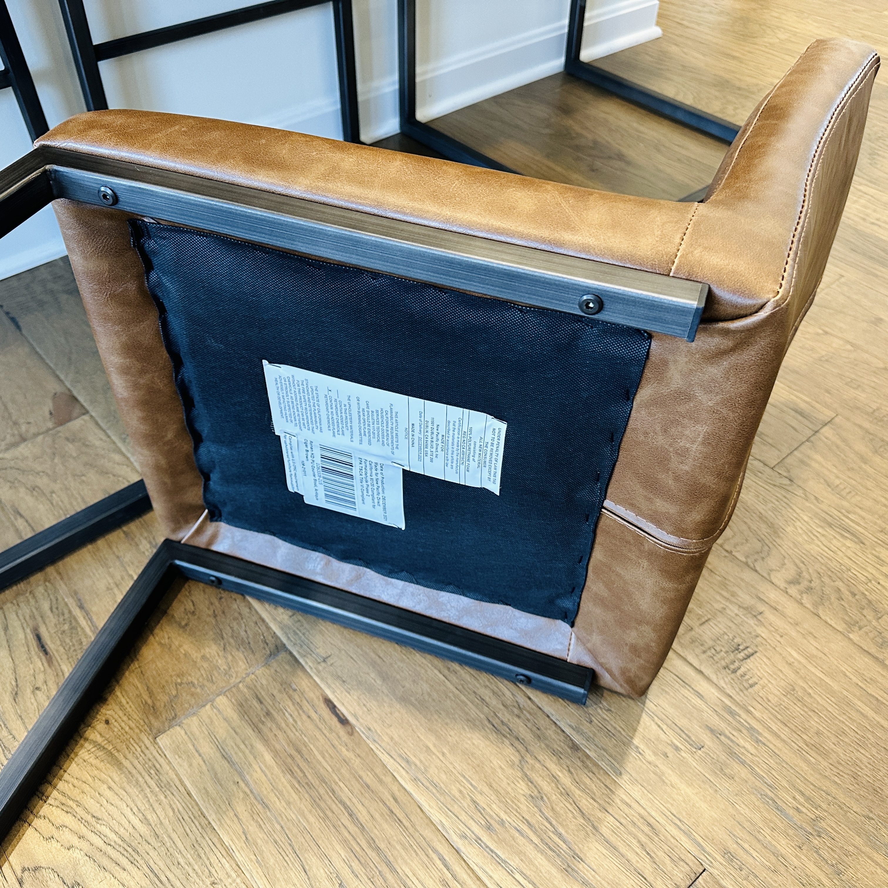 Set of Four New Pacific Direct "Ronan" Cantilevered Counter Stools