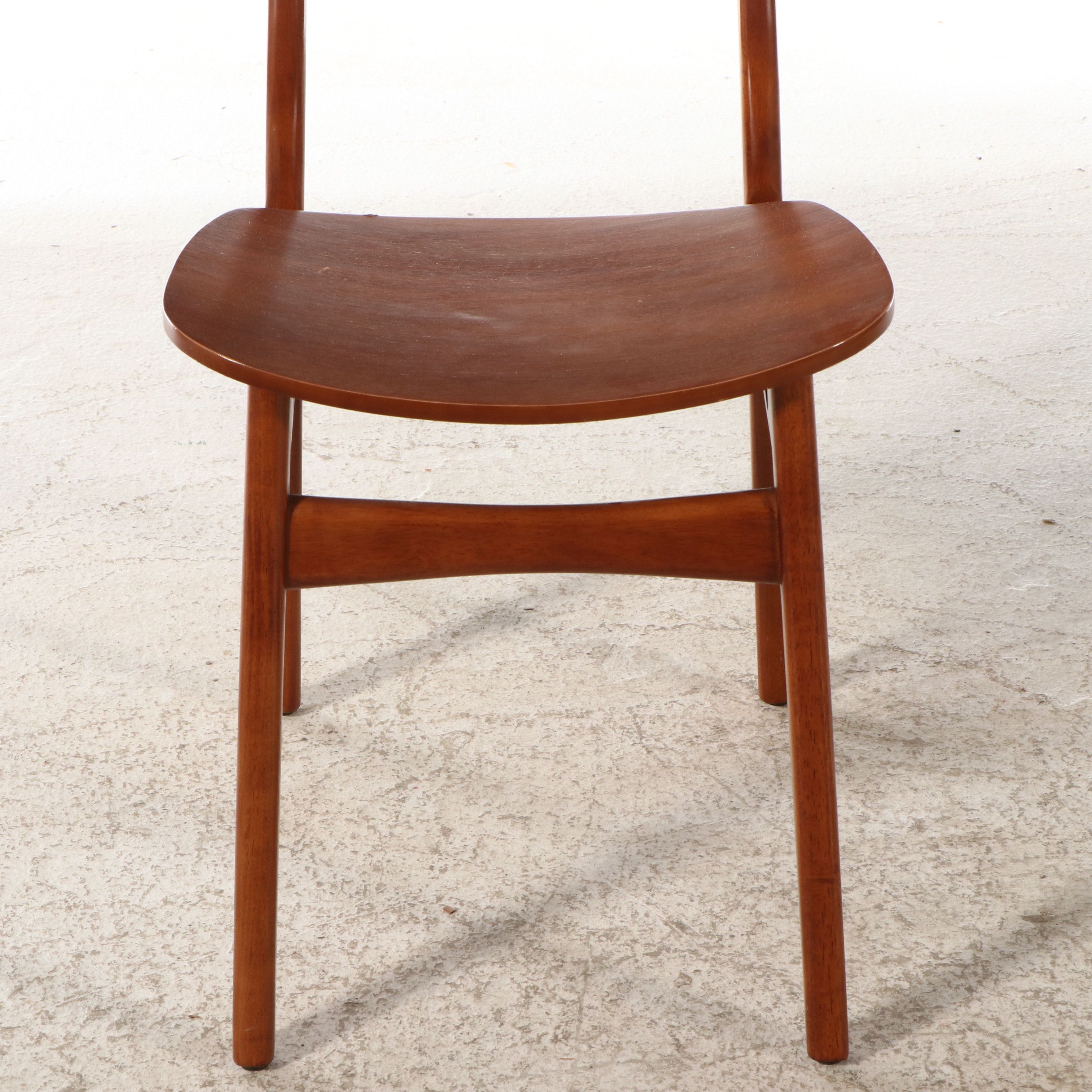 Set of Four West Elm "Classic Café" Rubberwood Dining Chairs, 2019
