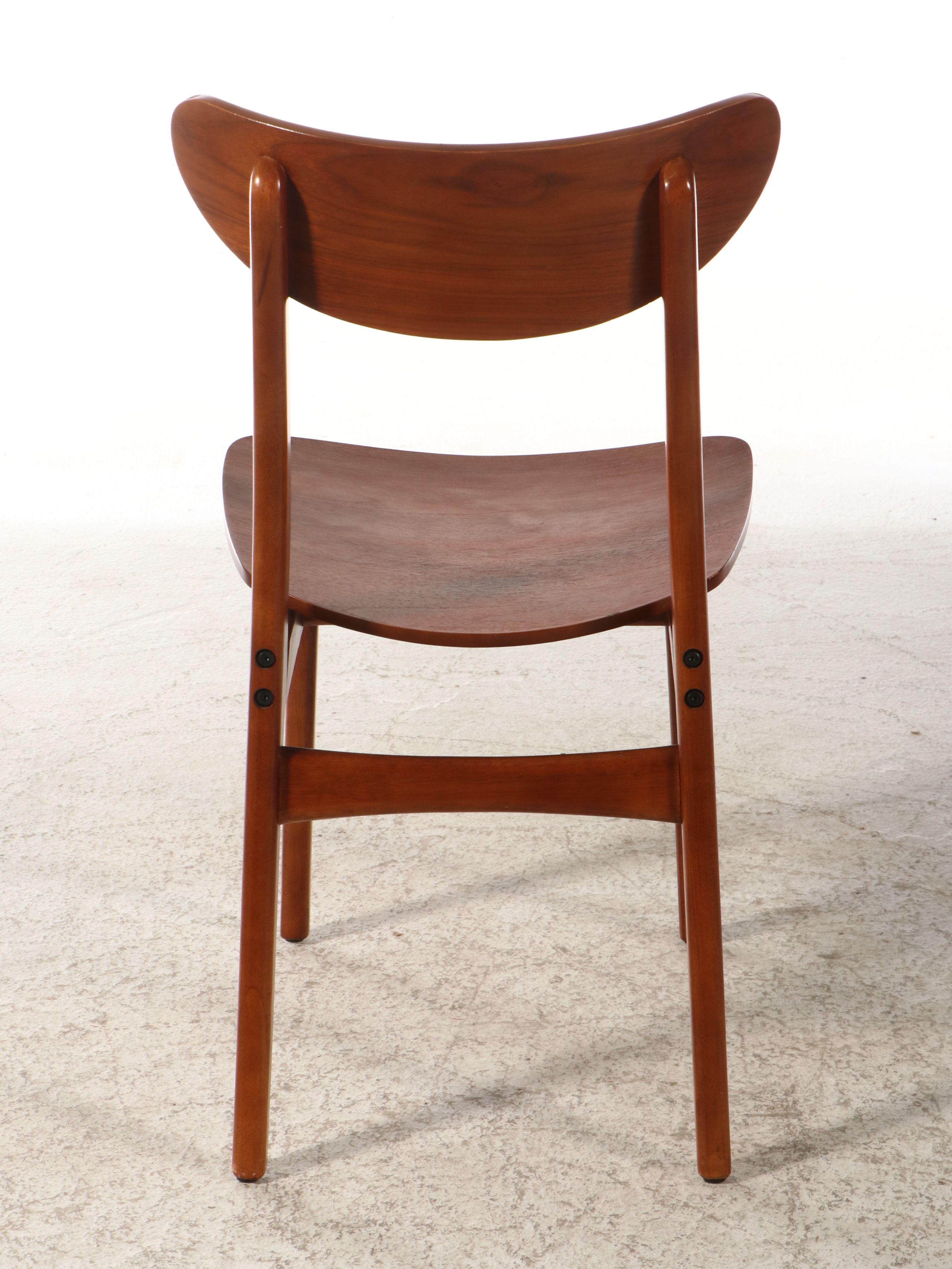 Set of Four West Elm "Classic Café" Rubberwood Dining Chairs, 2019