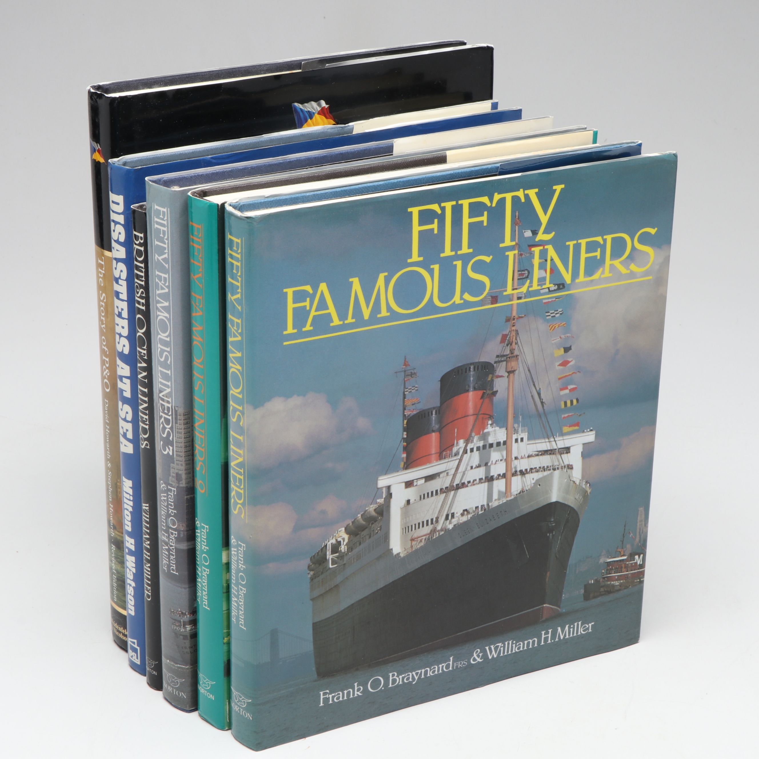 Double Signed "Fifty Famous Liners" by Braynard and Miller with More Books
