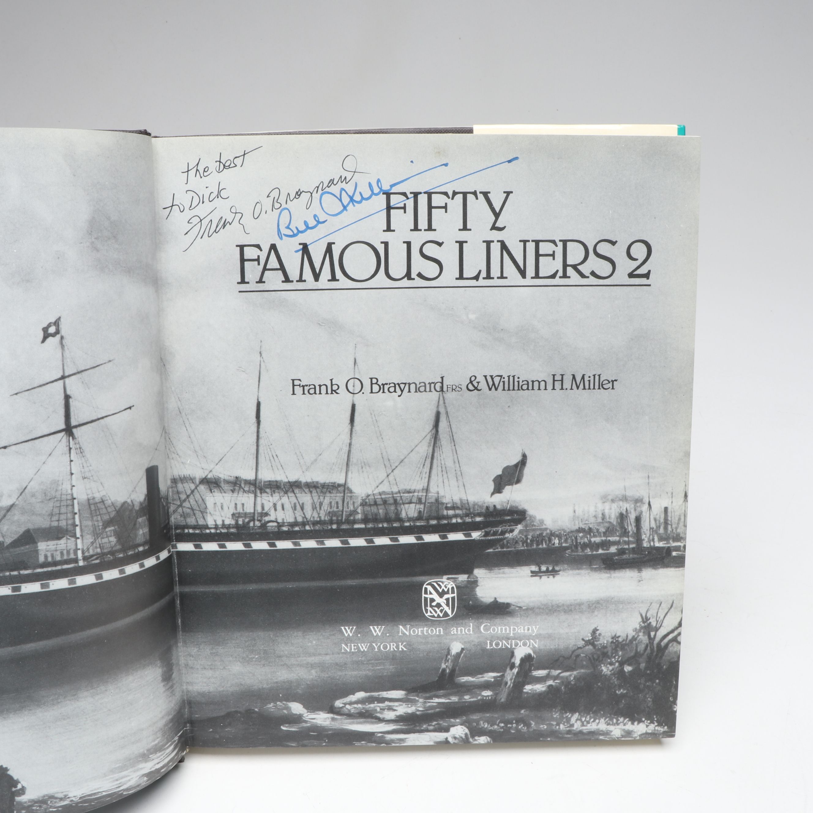 Double Signed "Fifty Famous Liners" by Braynard and Miller with More Books