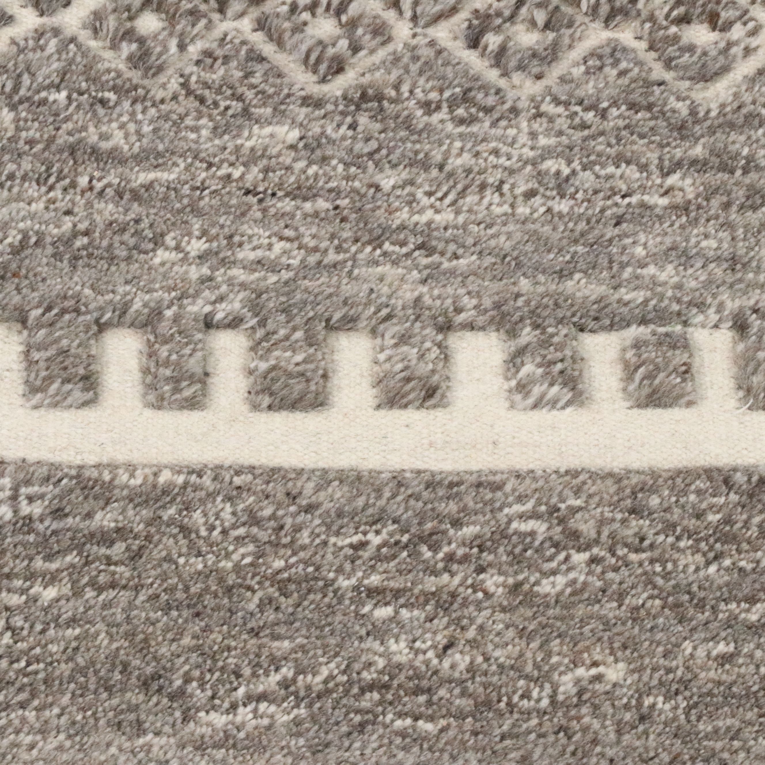 4'11 x 9'2 Handwoven Moroccan Style Mixed Technique Area Rug