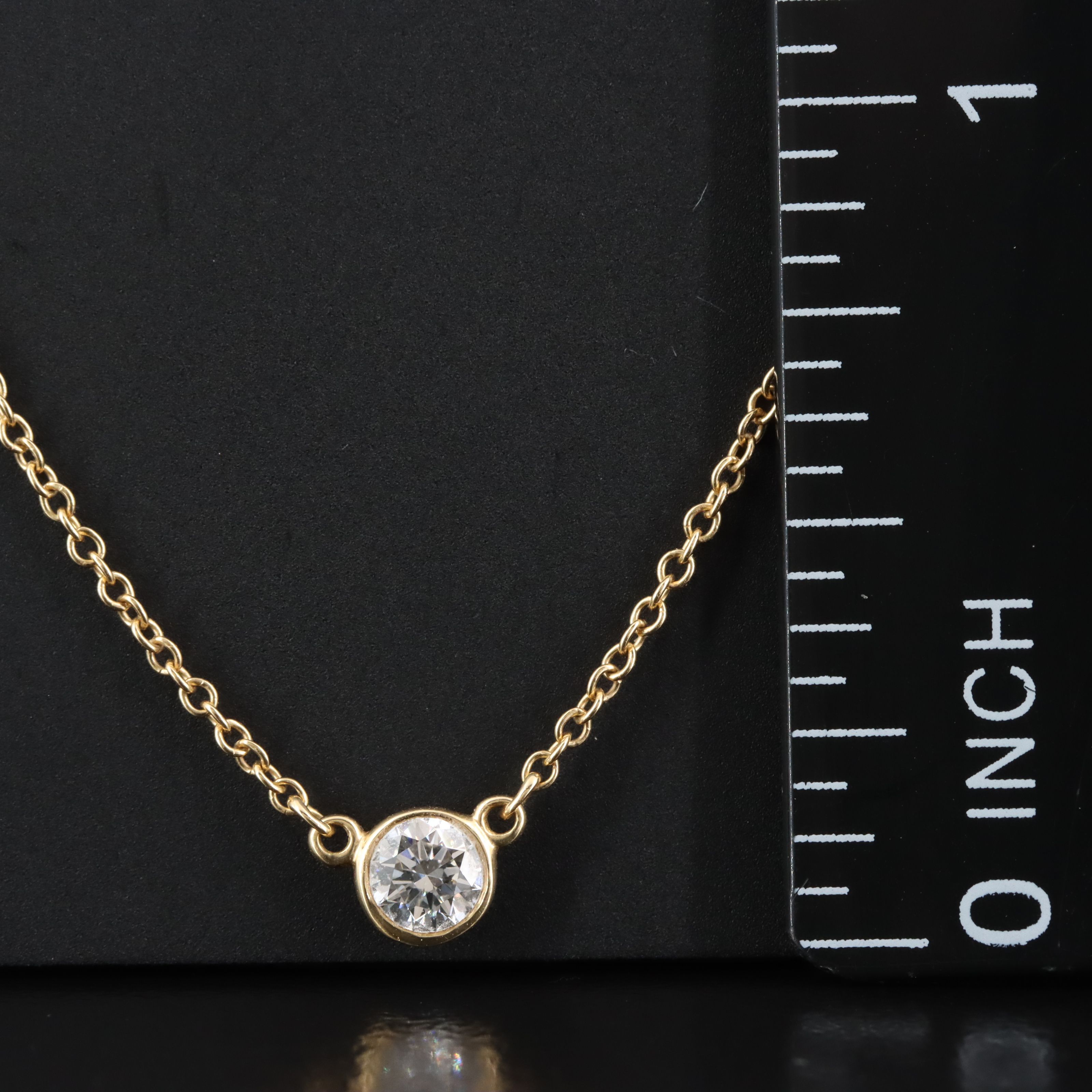 Elsa Peretti for Tiffany & Co. 18K Diamond Solitaire Necklace