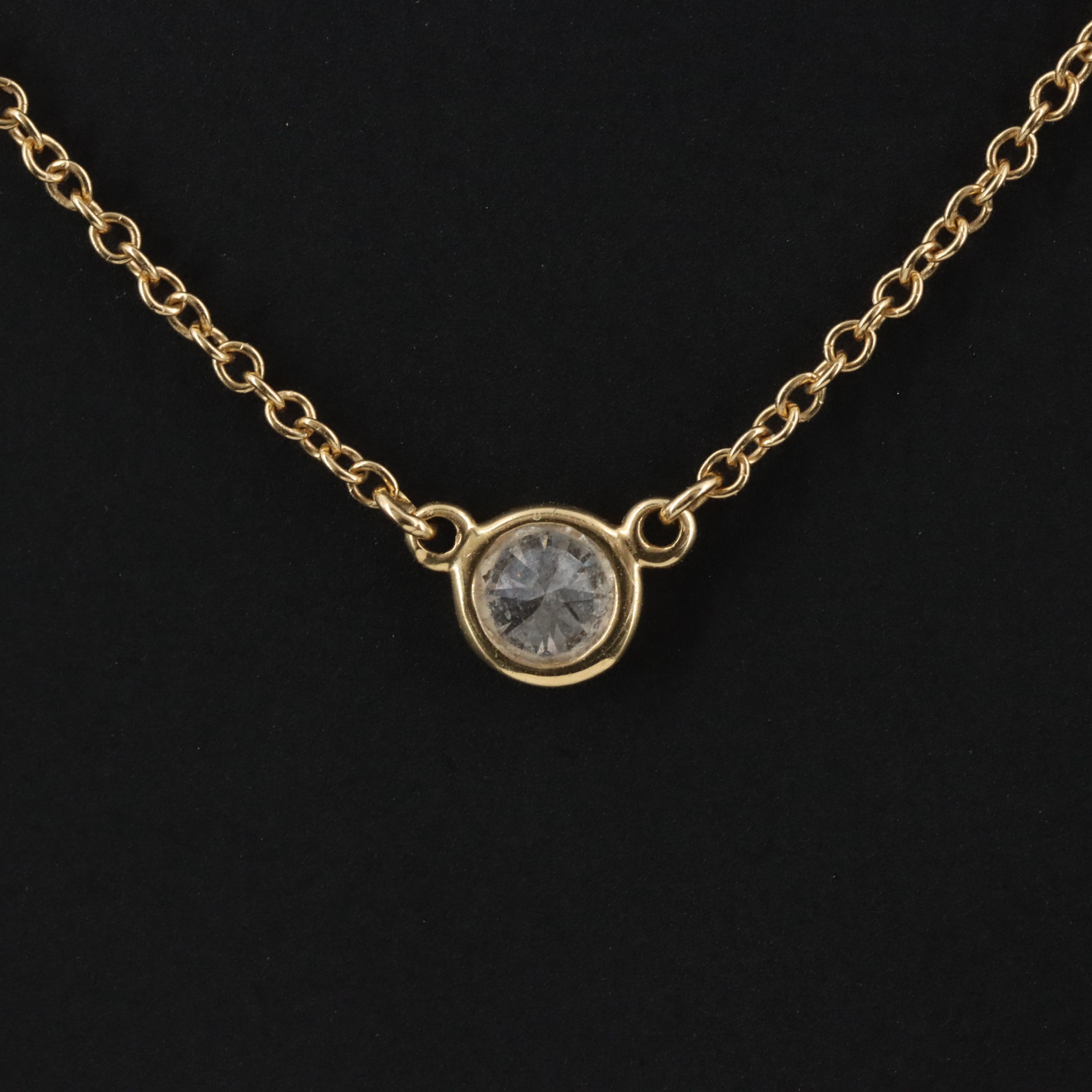 Elsa Peretti for Tiffany & Co. 18K Diamond Solitaire Necklace