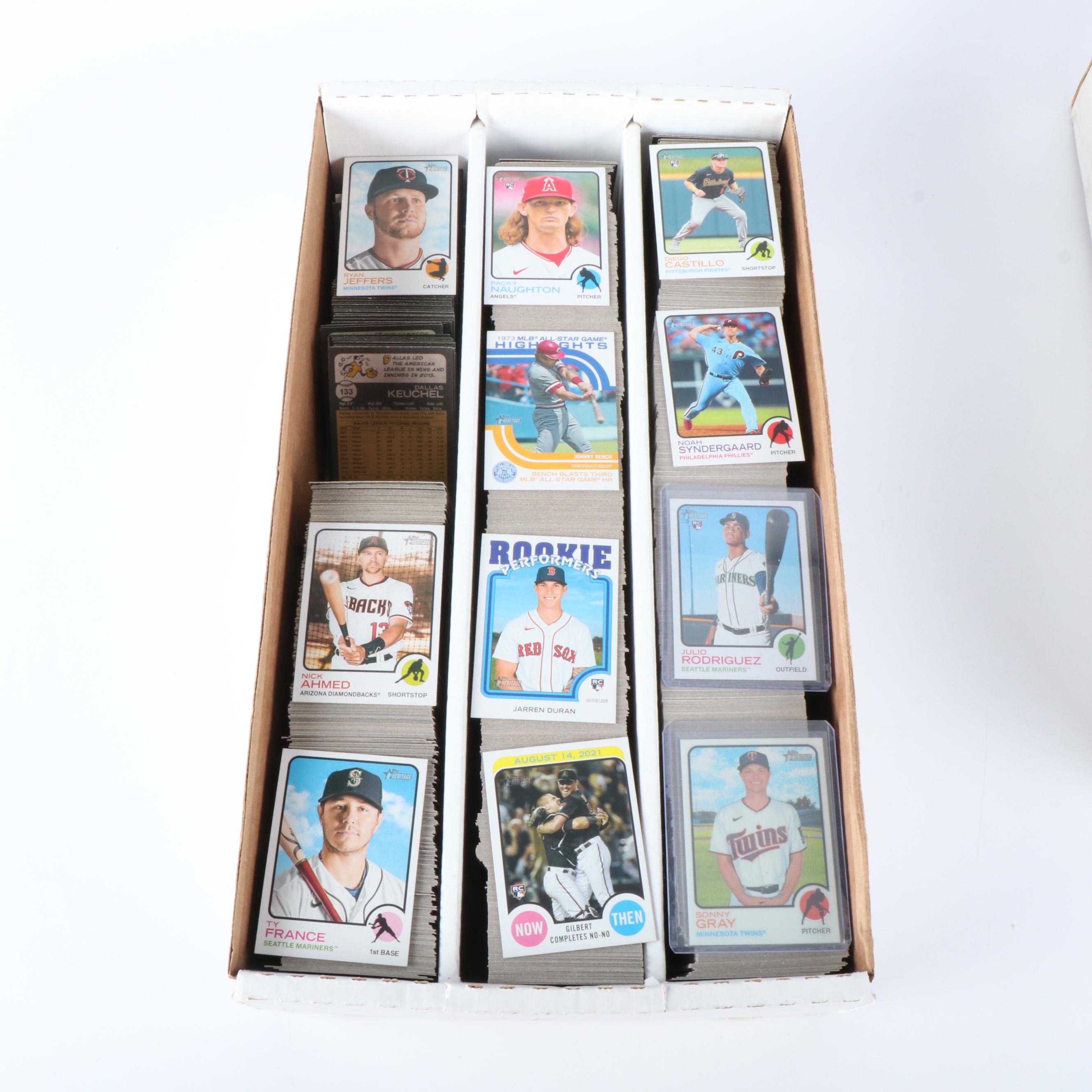 Topps Heritage with Other Baseball Cards Featuring Julio Rodriguez Rookie & More