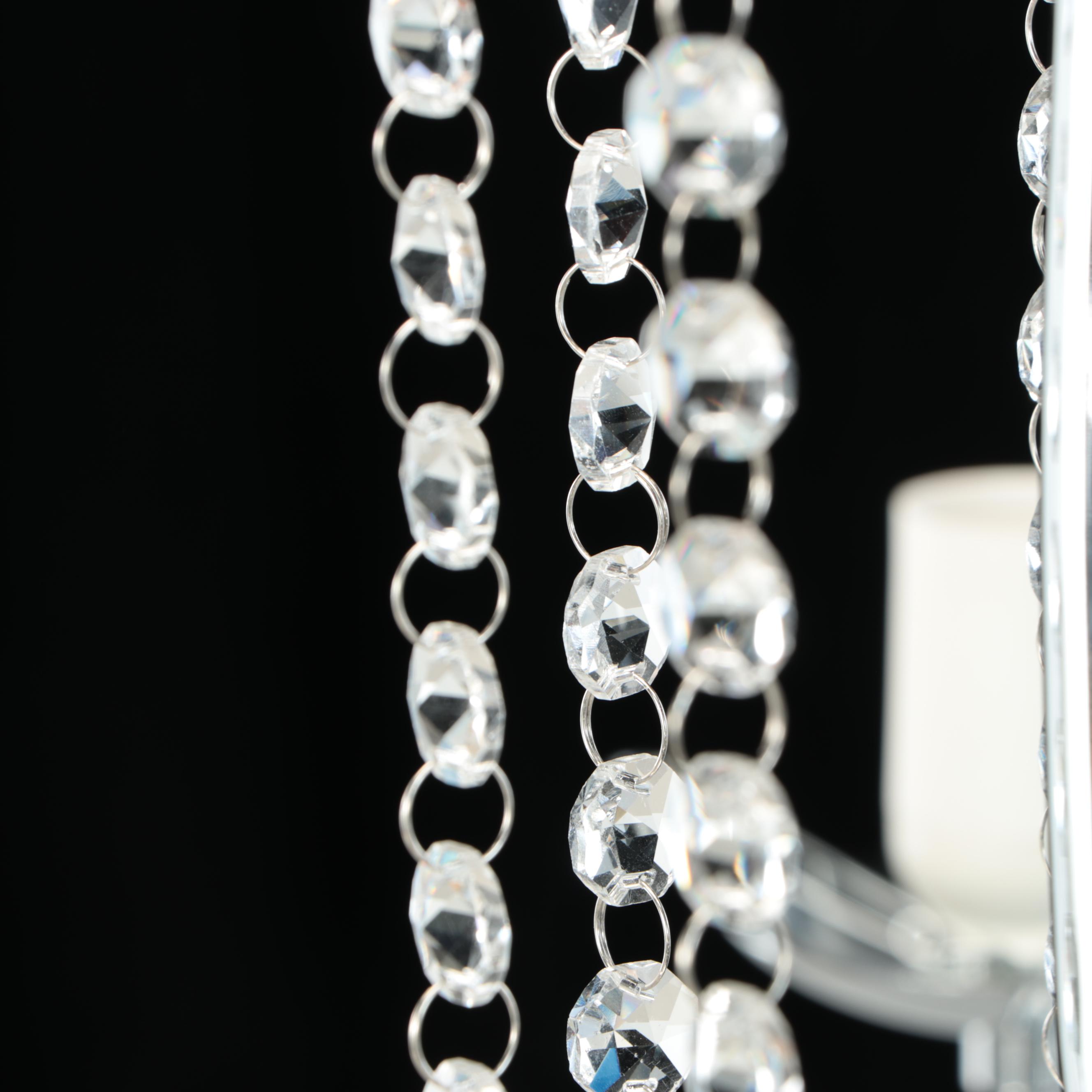 Contemporary Acrylic and Crystal Prisms Nine-Arm Chandelier, 21st C