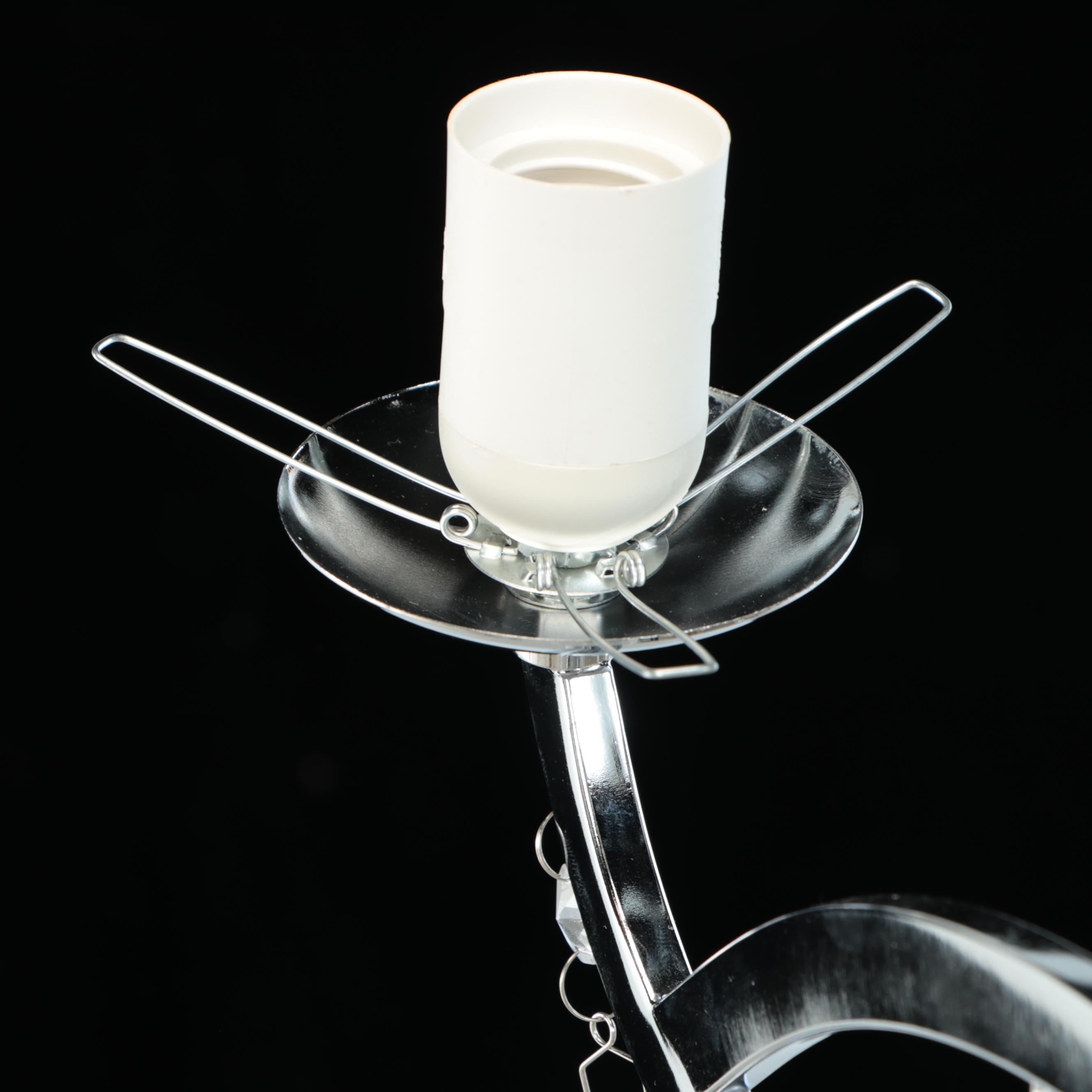 Contemporary Acrylic and Crystal Prisms Nine-Arm Chandelier, 21st C