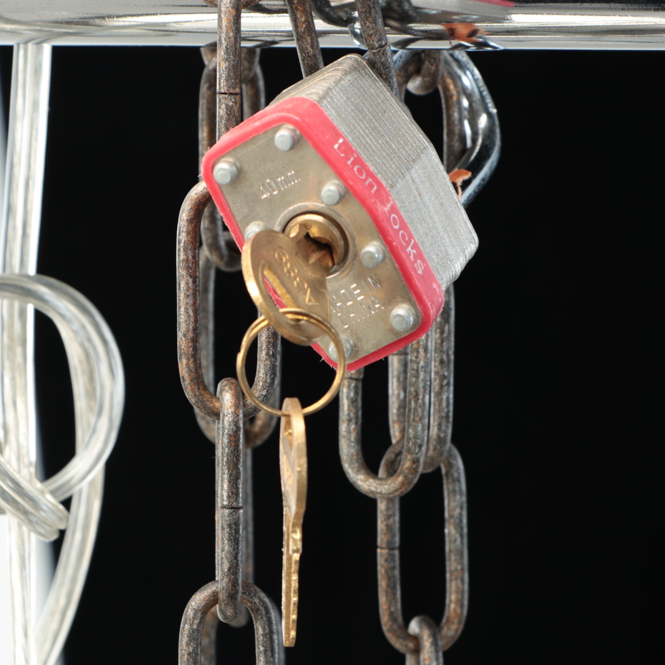 Contemporary Acrylic and Crystal Prisms Nine-Arm Chandelier, 21st C