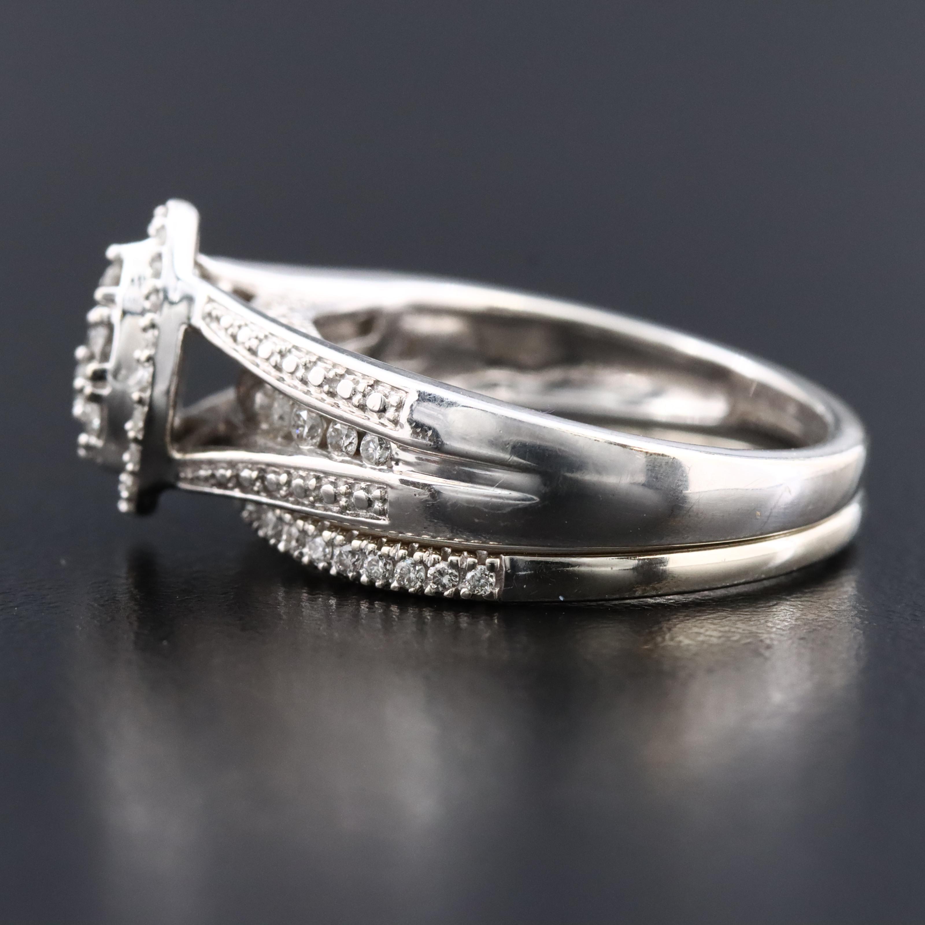 10K 0.59 CTW Diamond Ring Set