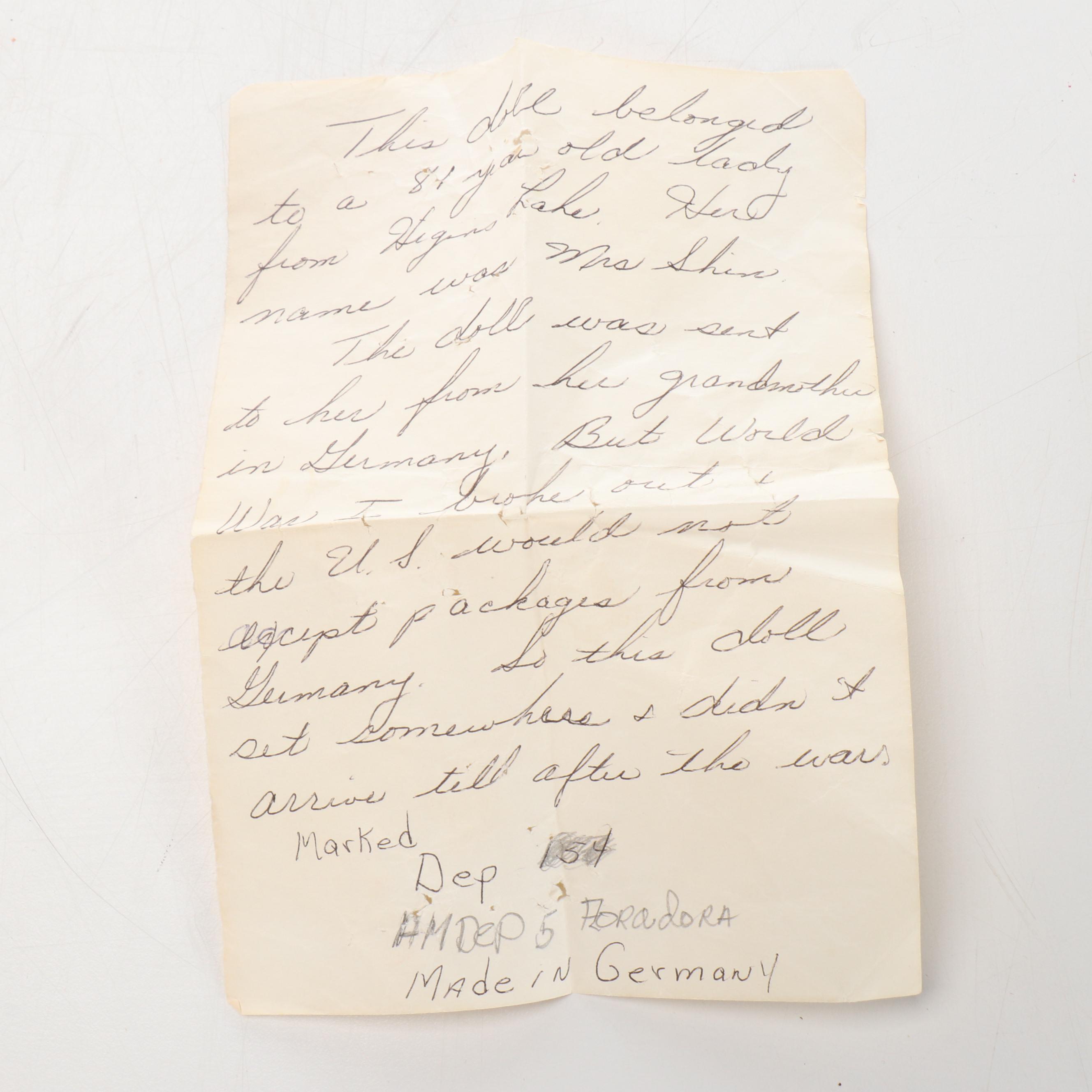 Armand Marseille "Florodora" Bisque Head Doll, Early 20th Century