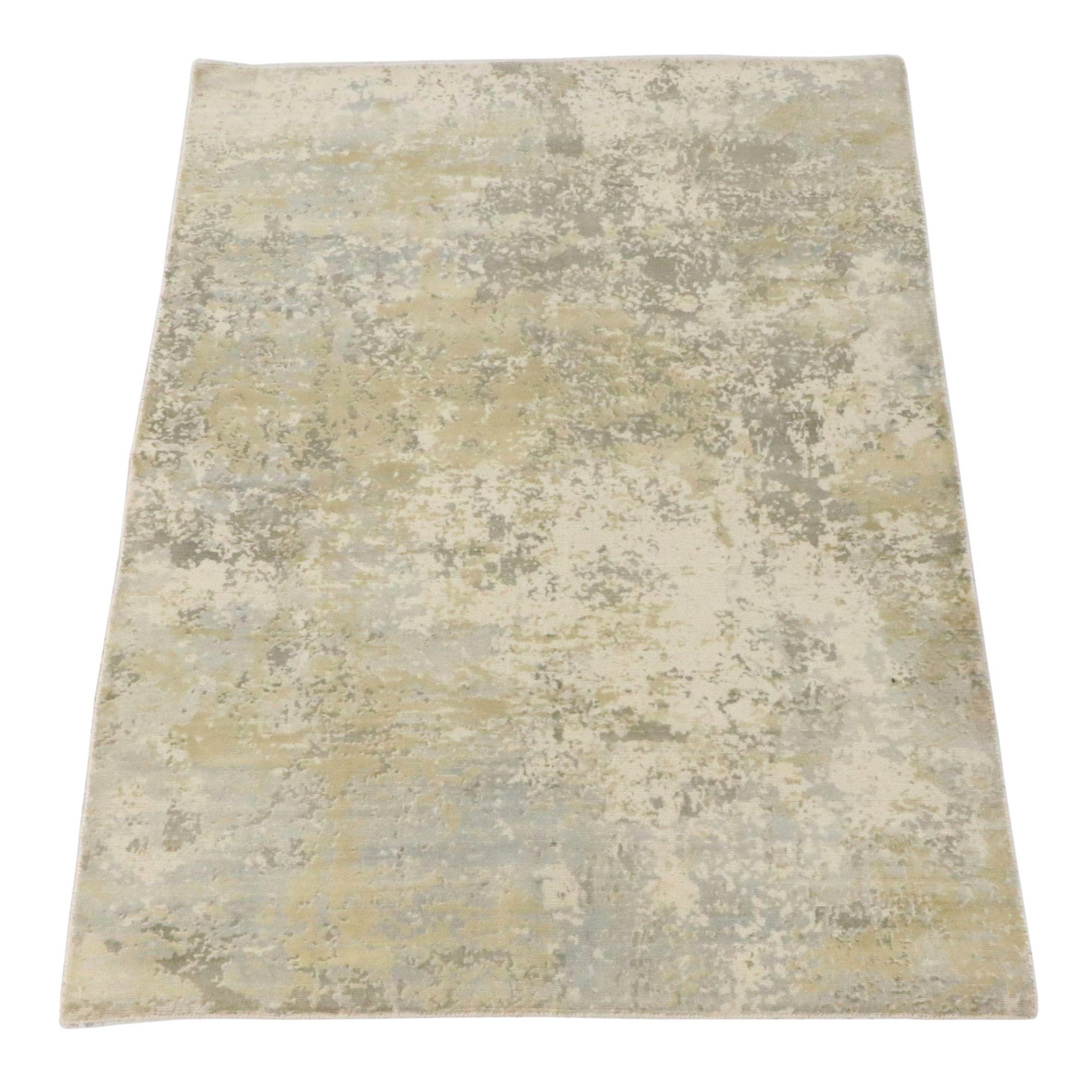 5'2 x 7'7 Hand-Knotted Indian Contemporary Area Rug