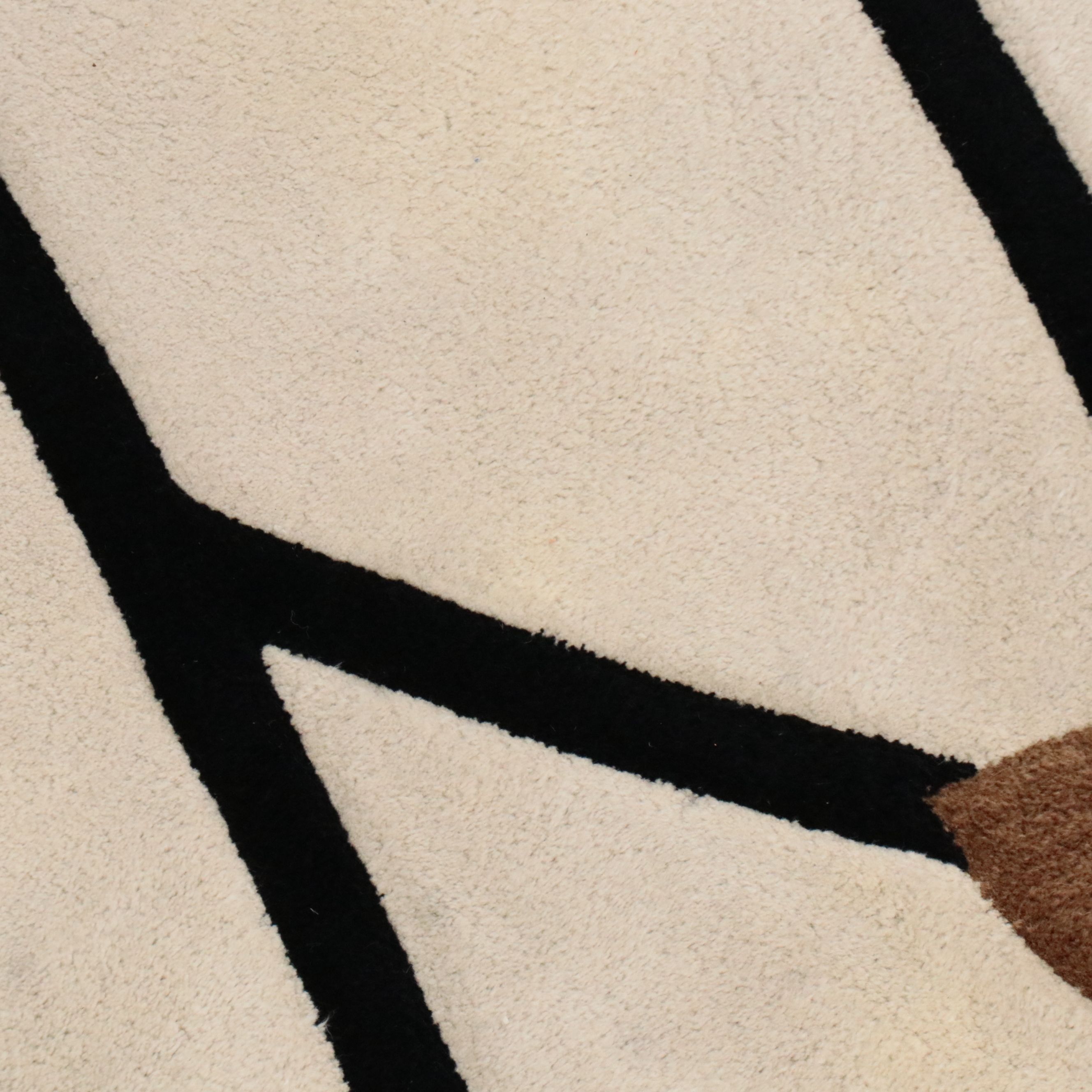 7'10 Hexagonal Hand-Tufted Contemporary Area Rug