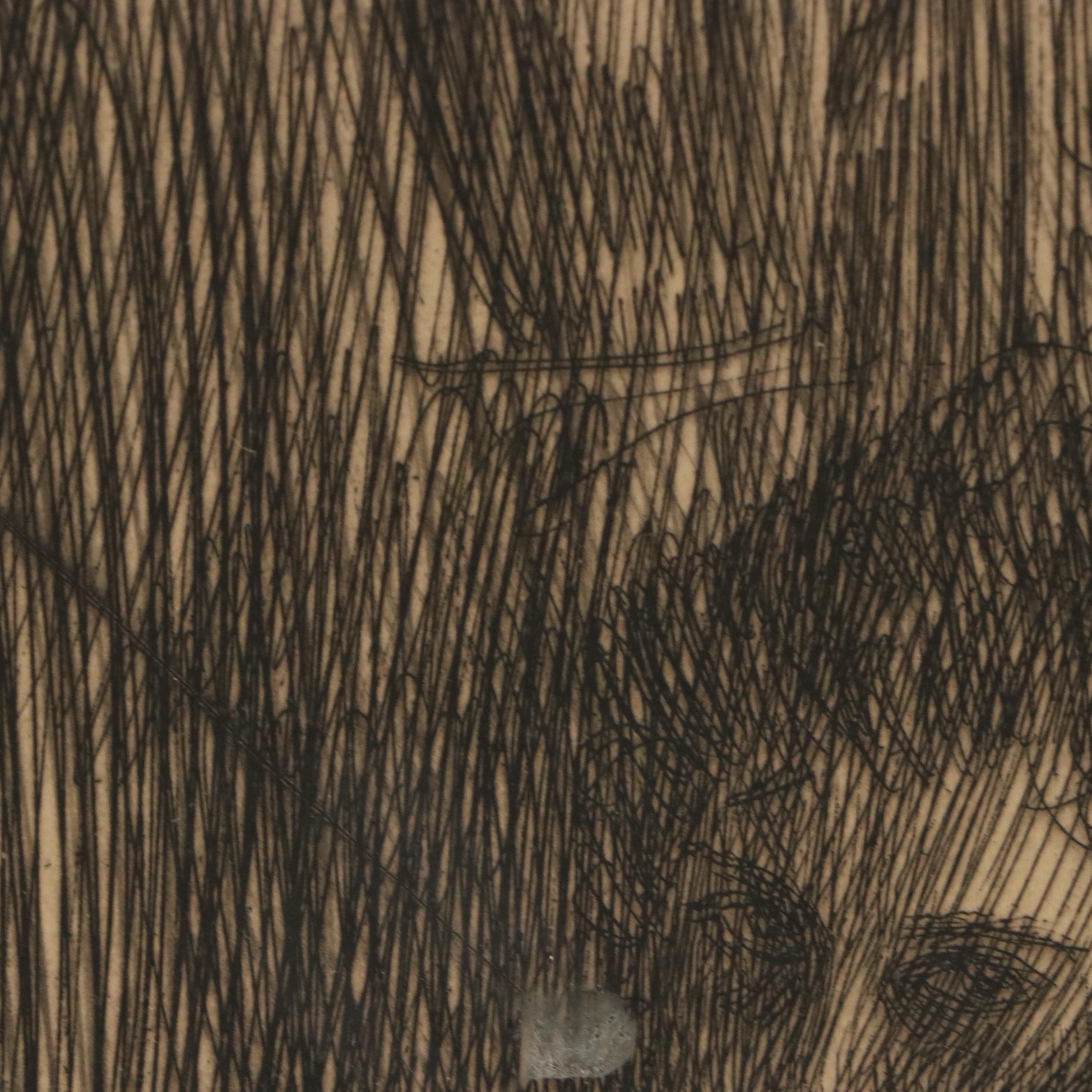 Anders Zorn Etching from Canceled Plate "The Model"