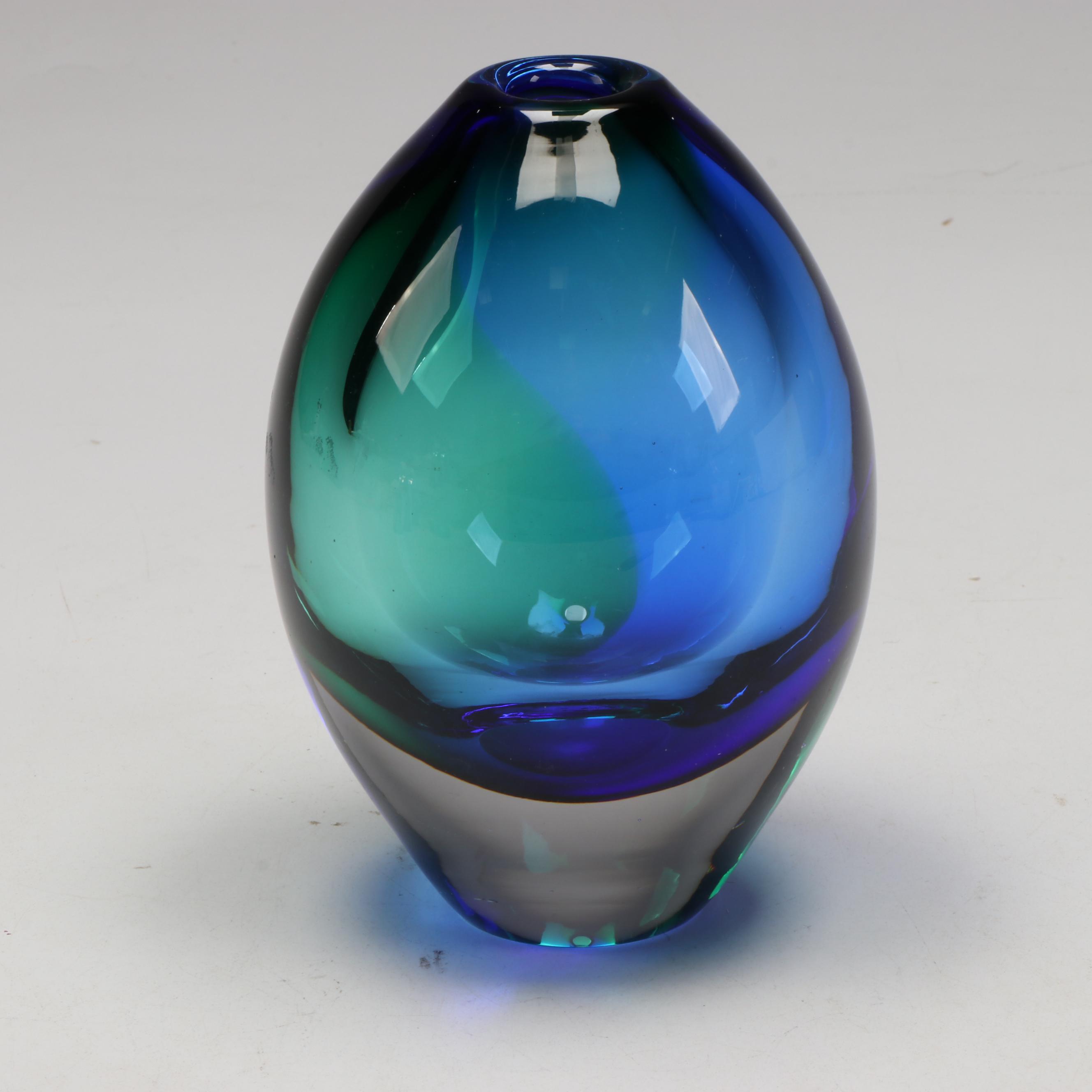 Art Glass Sommerso Vase and Figurines