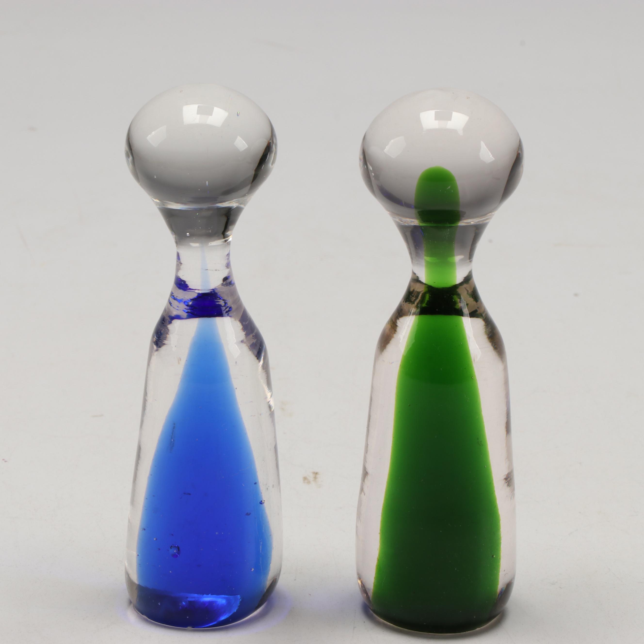 Art Glass Sommerso Vase and Figurines