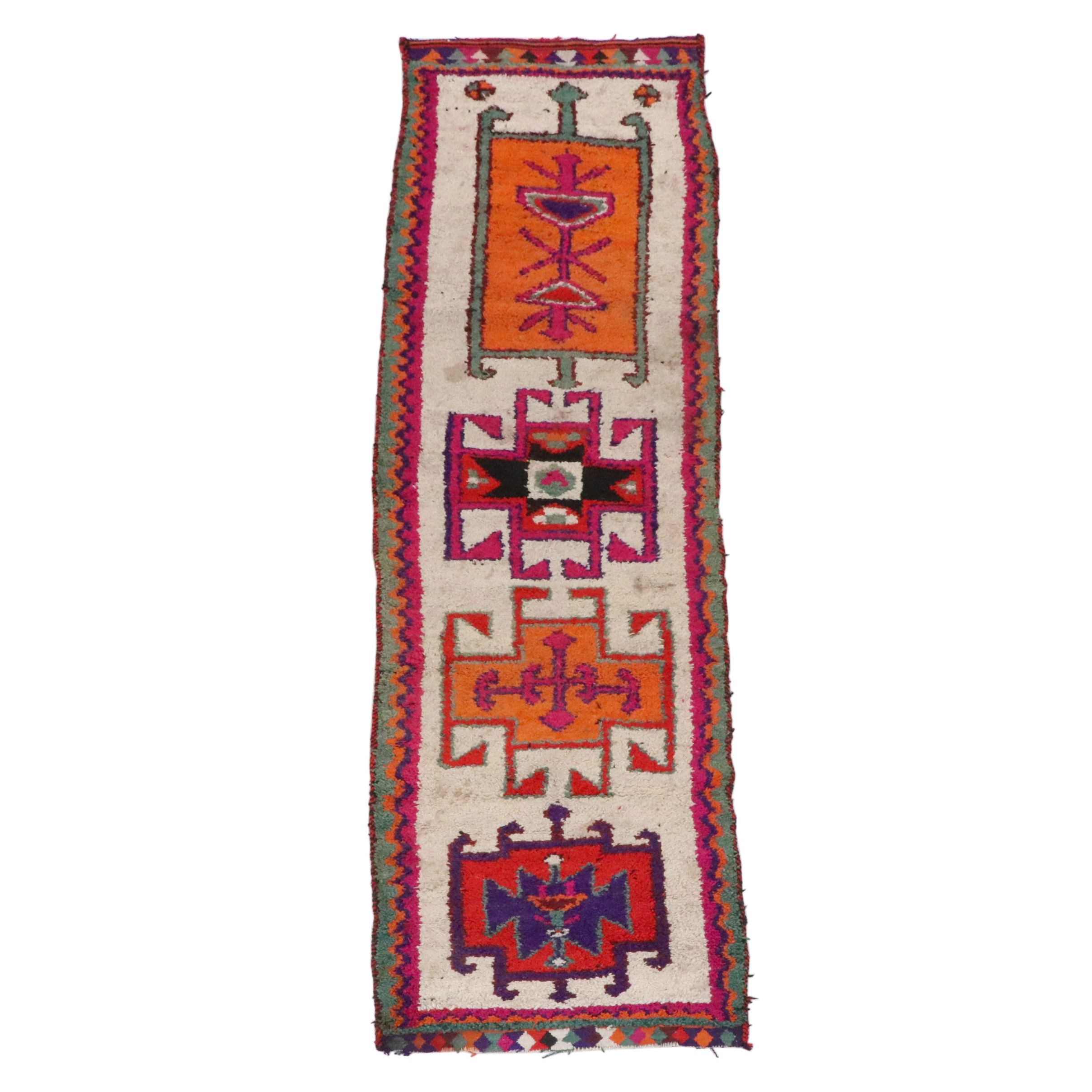 3' x 10'9 Hand-Knotted Turkish Village Carpet Runner