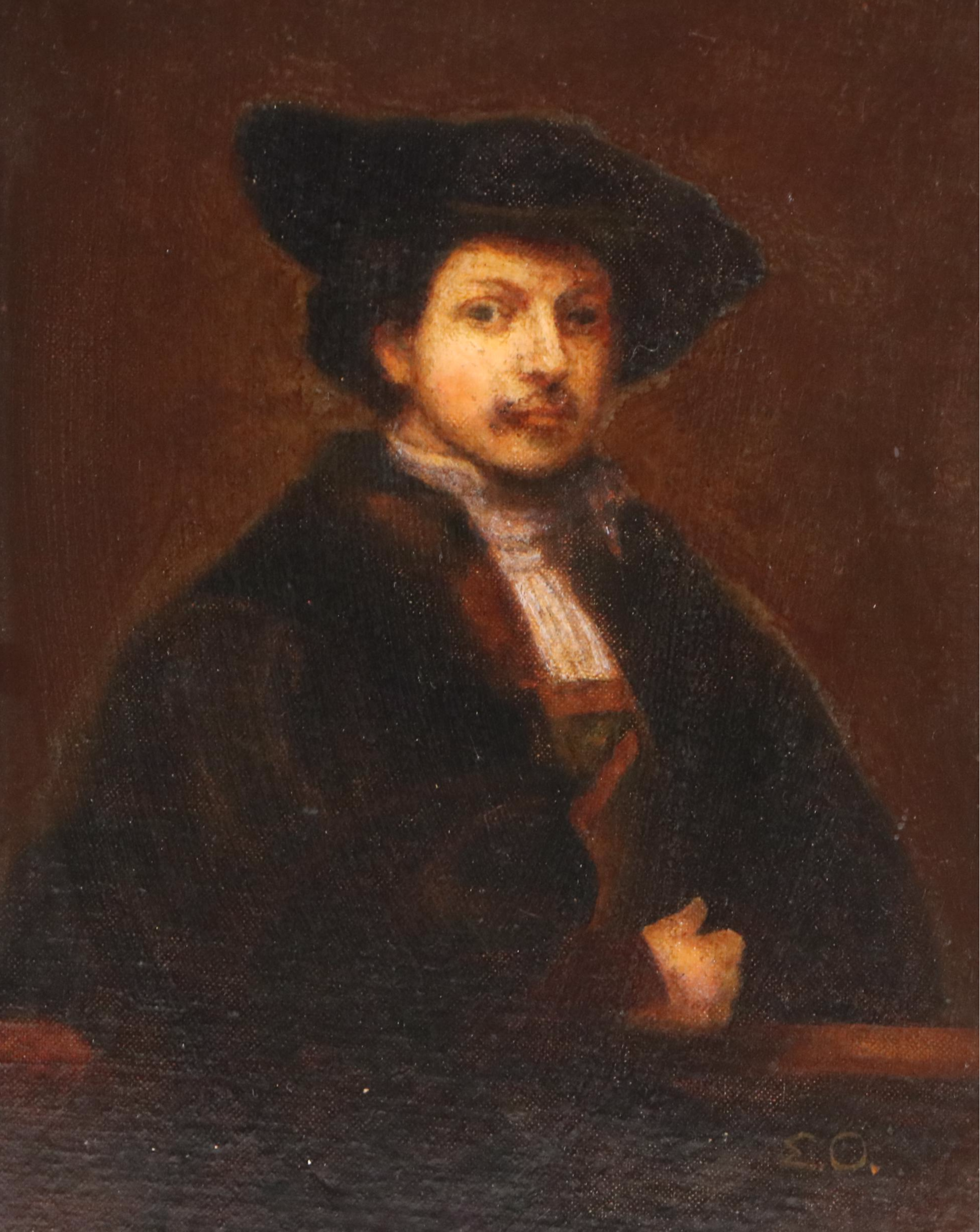 After Rembrandt Oil Painting "Self Portrait at the Age of 34"