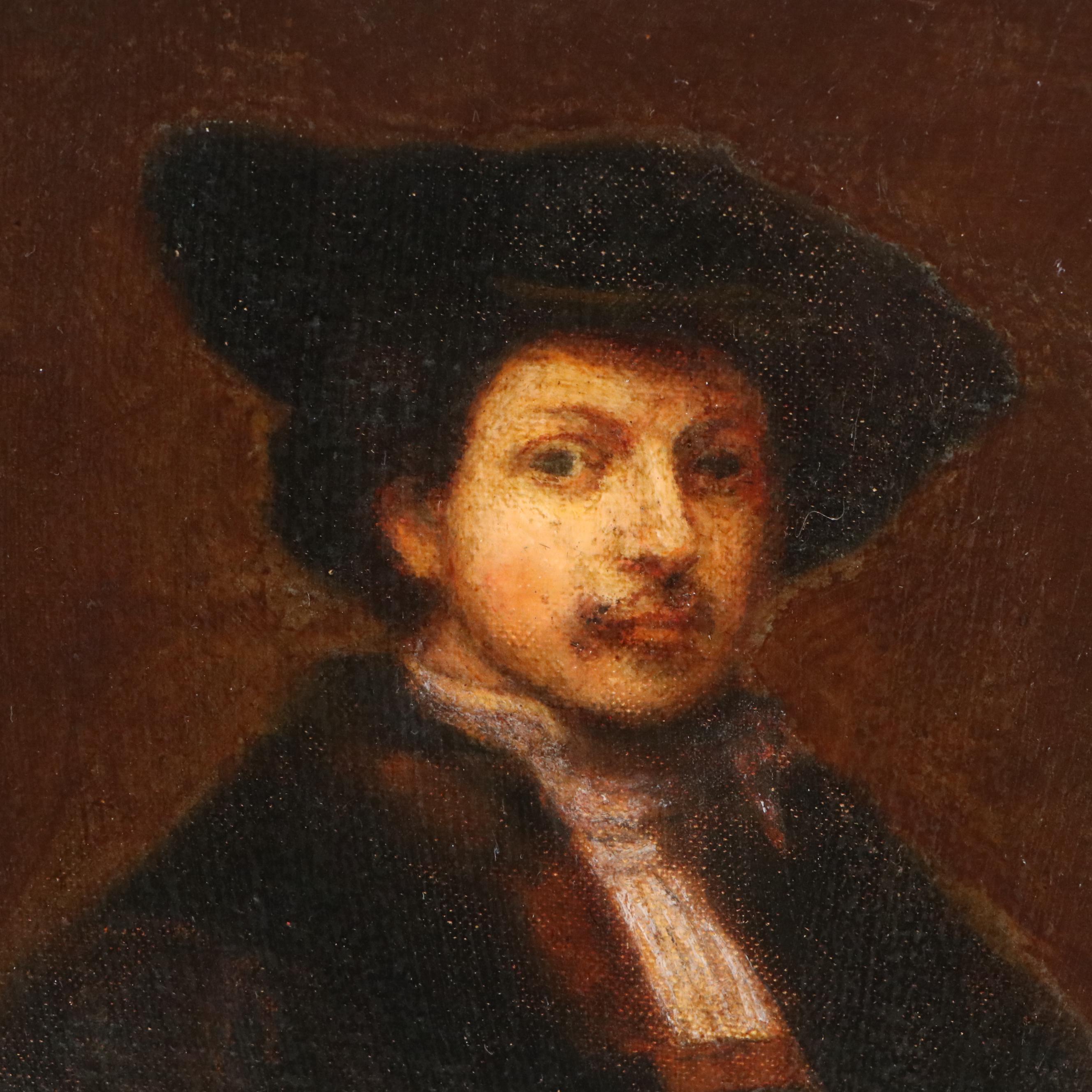 After Rembrandt Oil Painting "Self Portrait at the Age of 34"