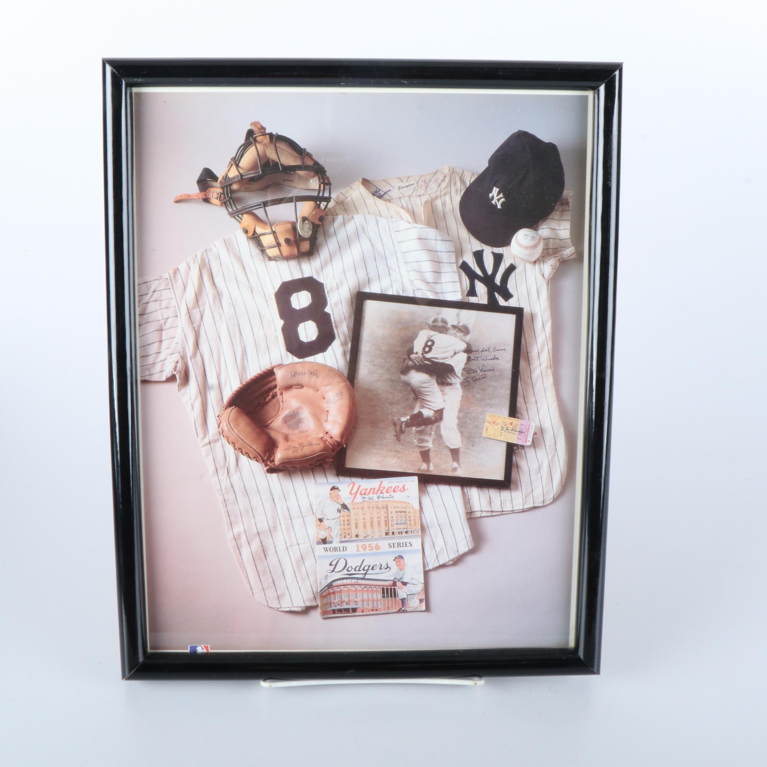 Framed Baseball Prints Featuring Ty Cobb, Stan Musial, Lou Gehrig, and More